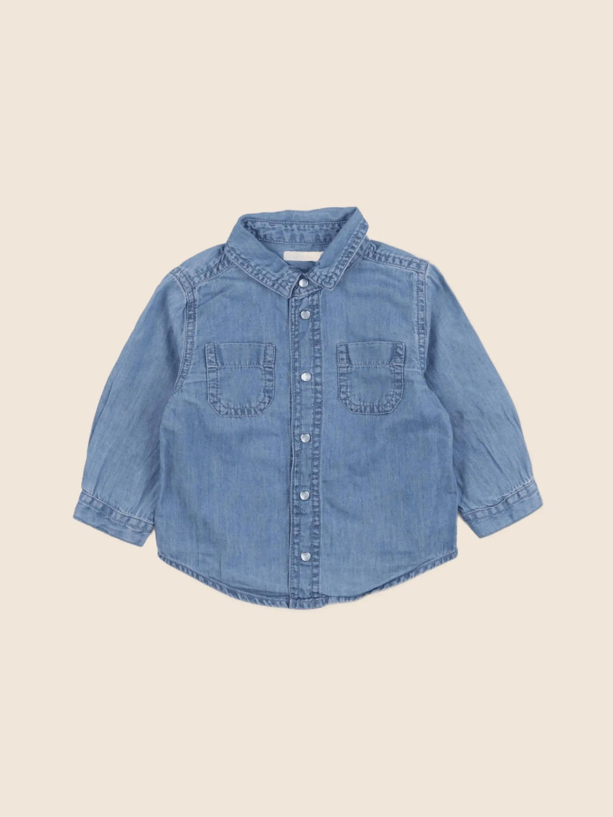 Boutchou - chemise bleu - 9 mois