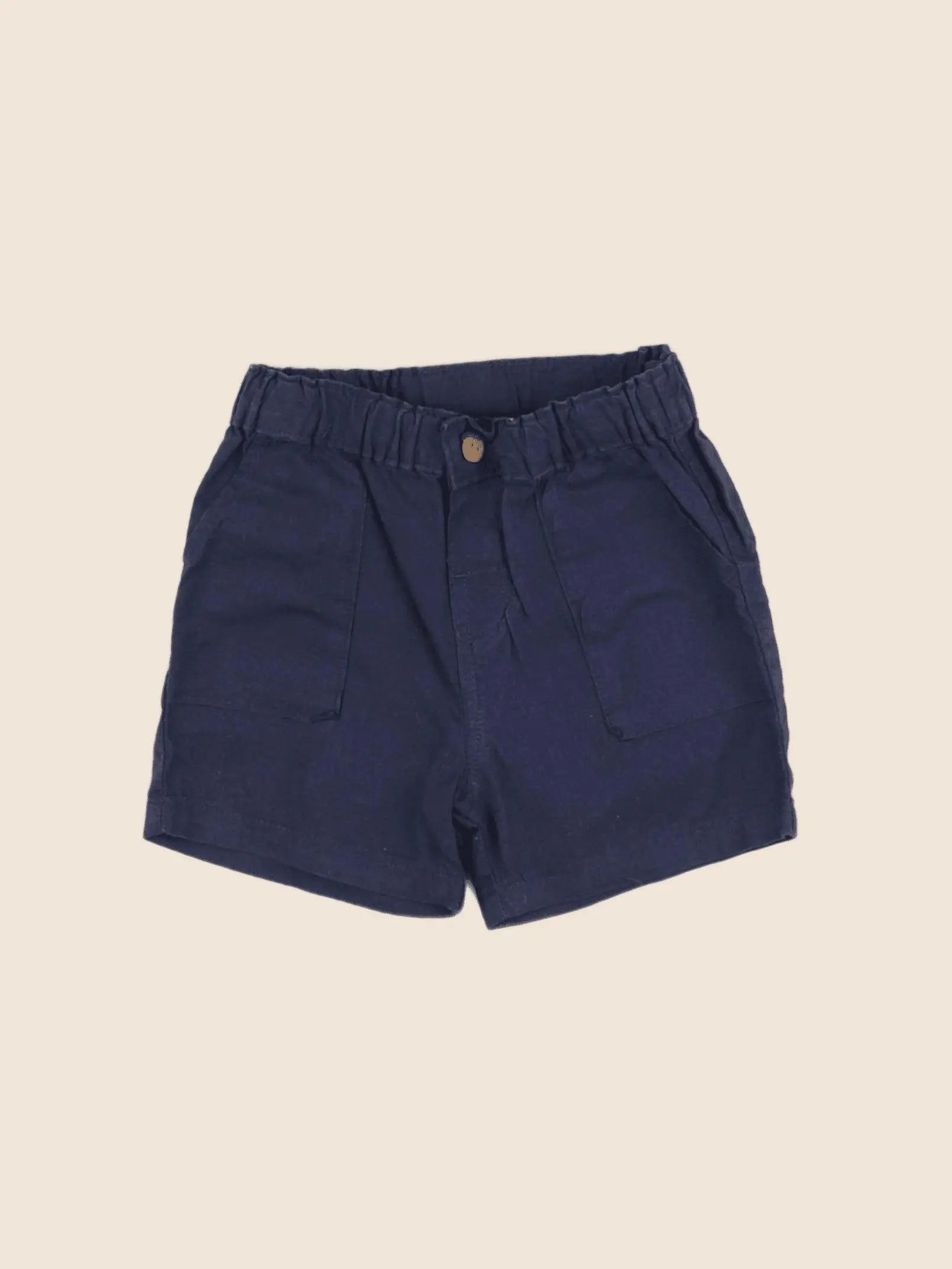 H&M - short bleu - 3/6 mois