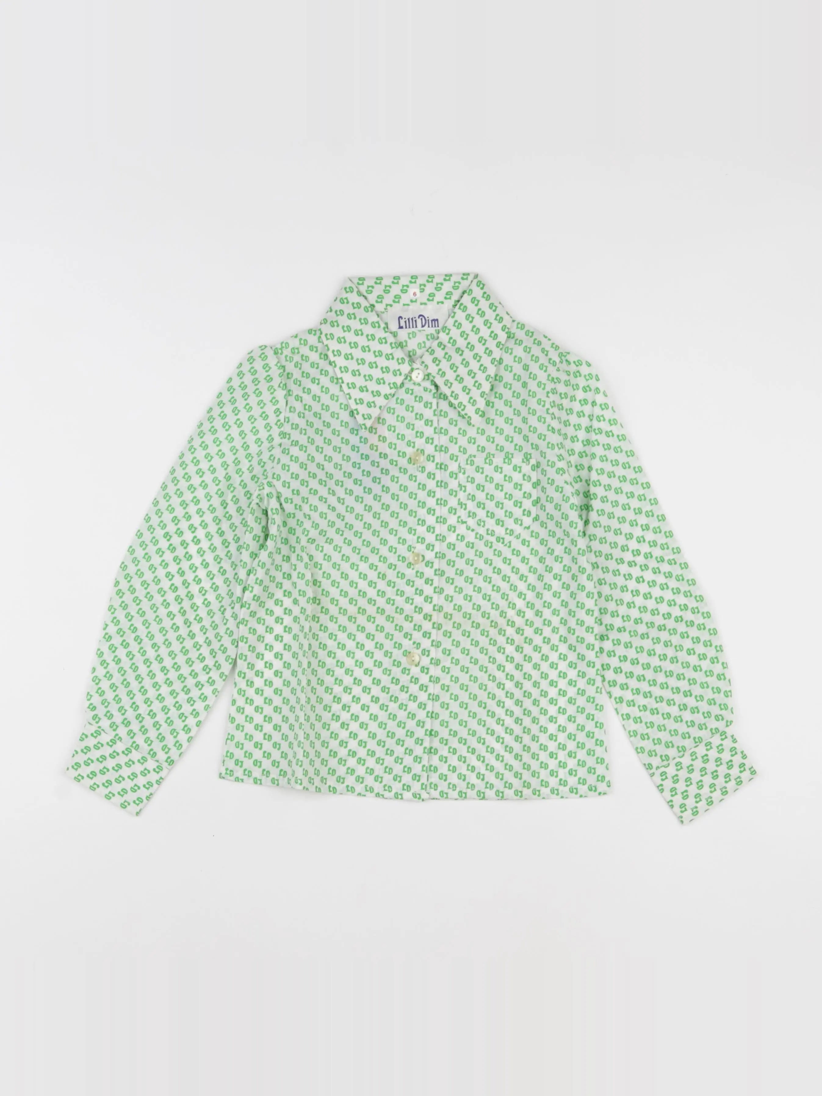 Vintage - chemise vert - 4/5 ans