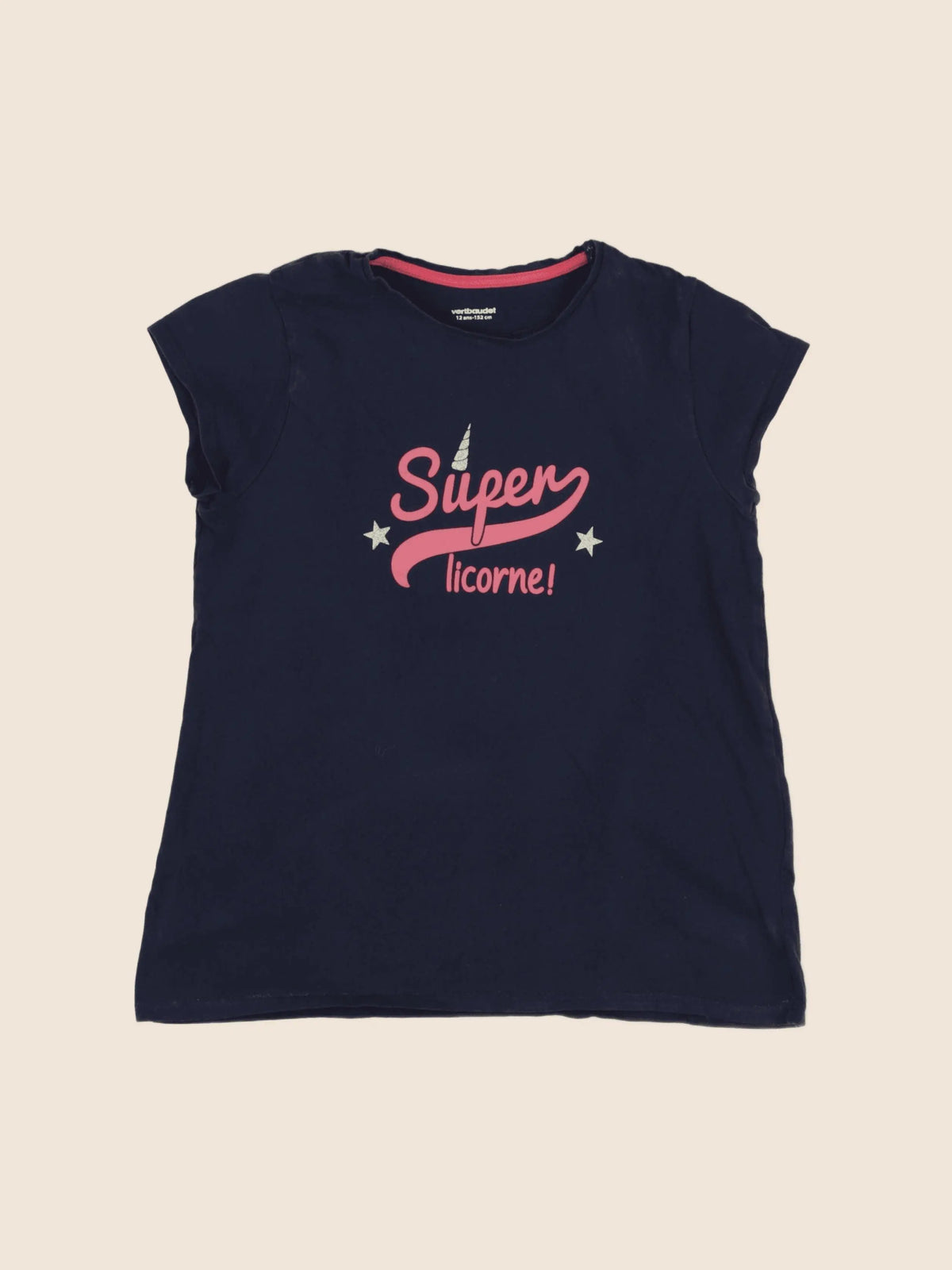 Vertbaudet - tee-shirt bleu - 12 ans
