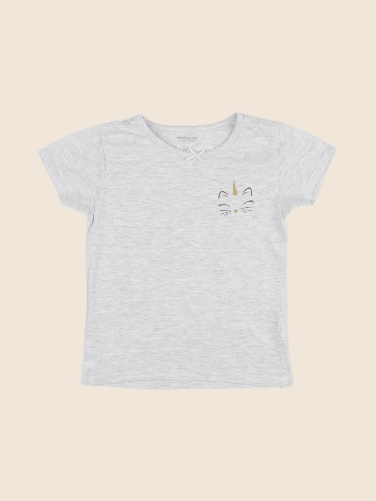 Vertbaudet - maillot de corps gris - 10 ans