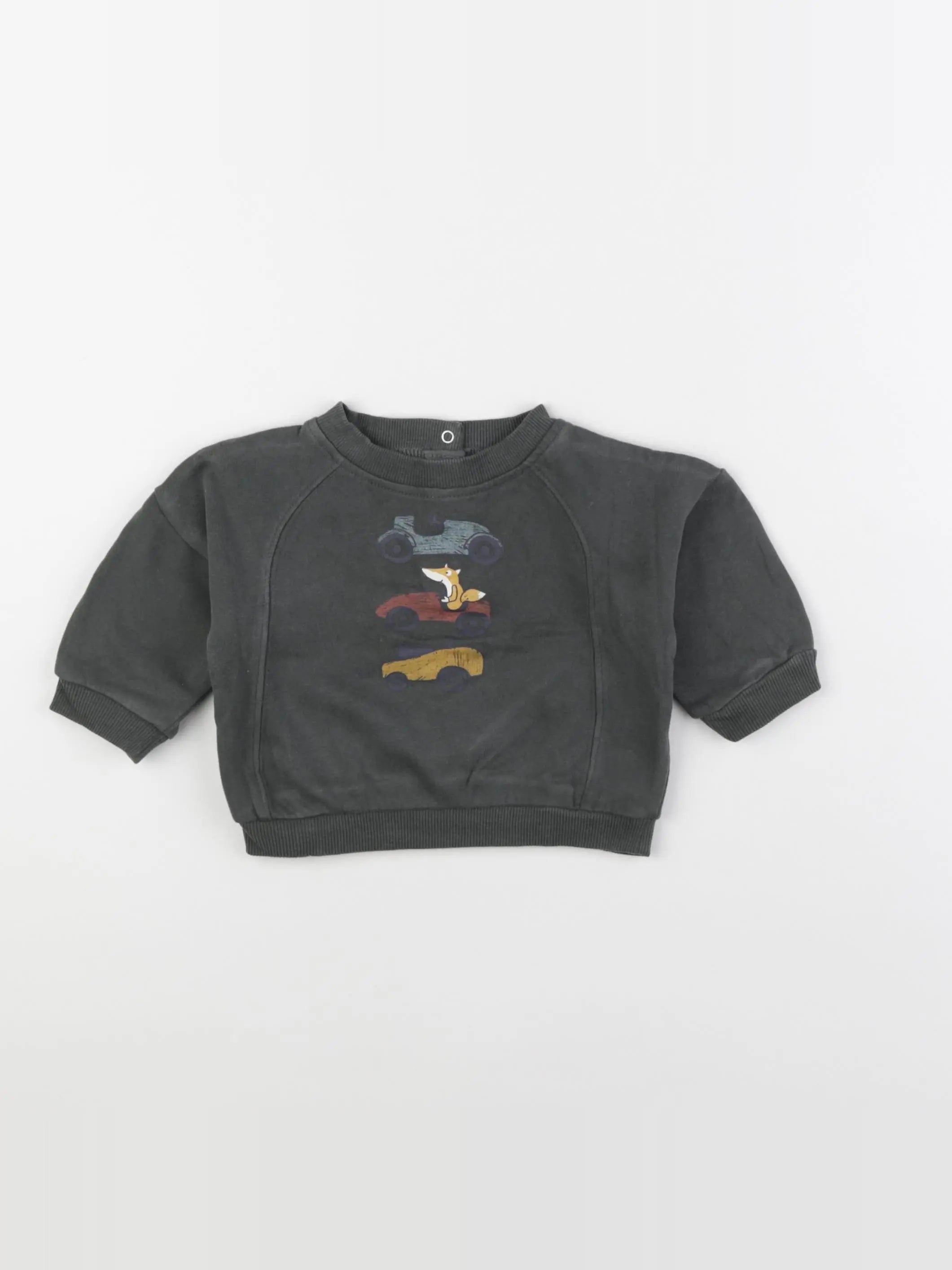 Vertbaudet - sweat vert - 6 mois