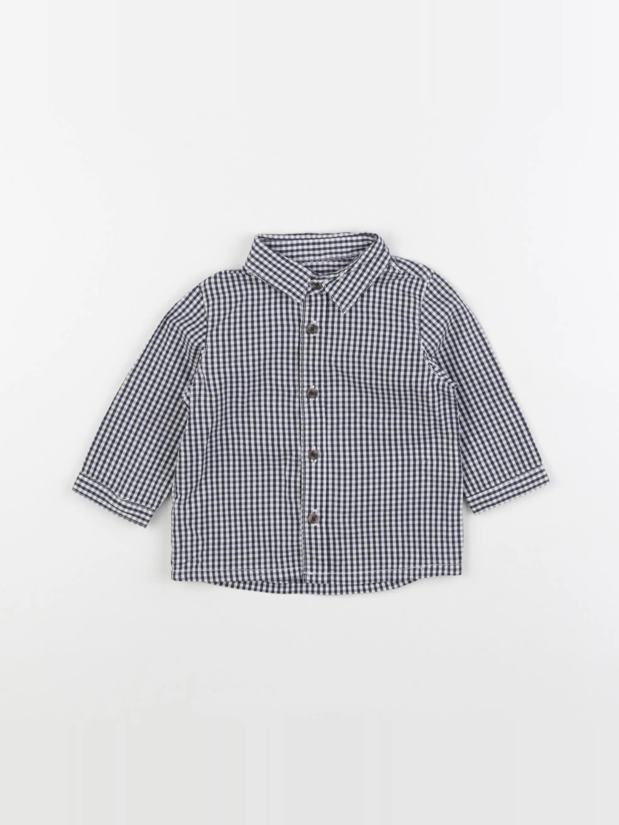 Vertbaudet - chemise bleu - 6 mois