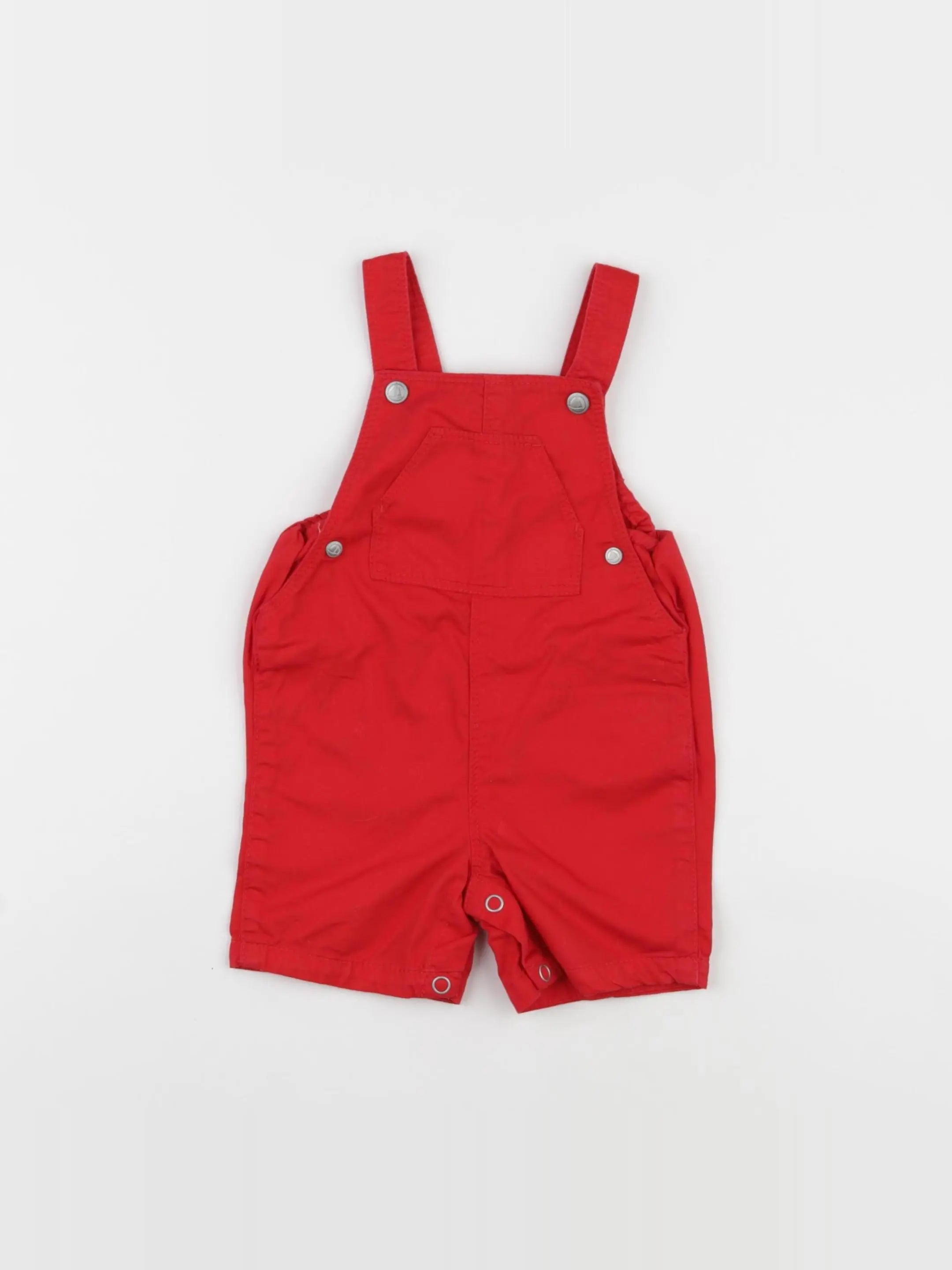 Petit Bateau - salopette rouge - 6 mois