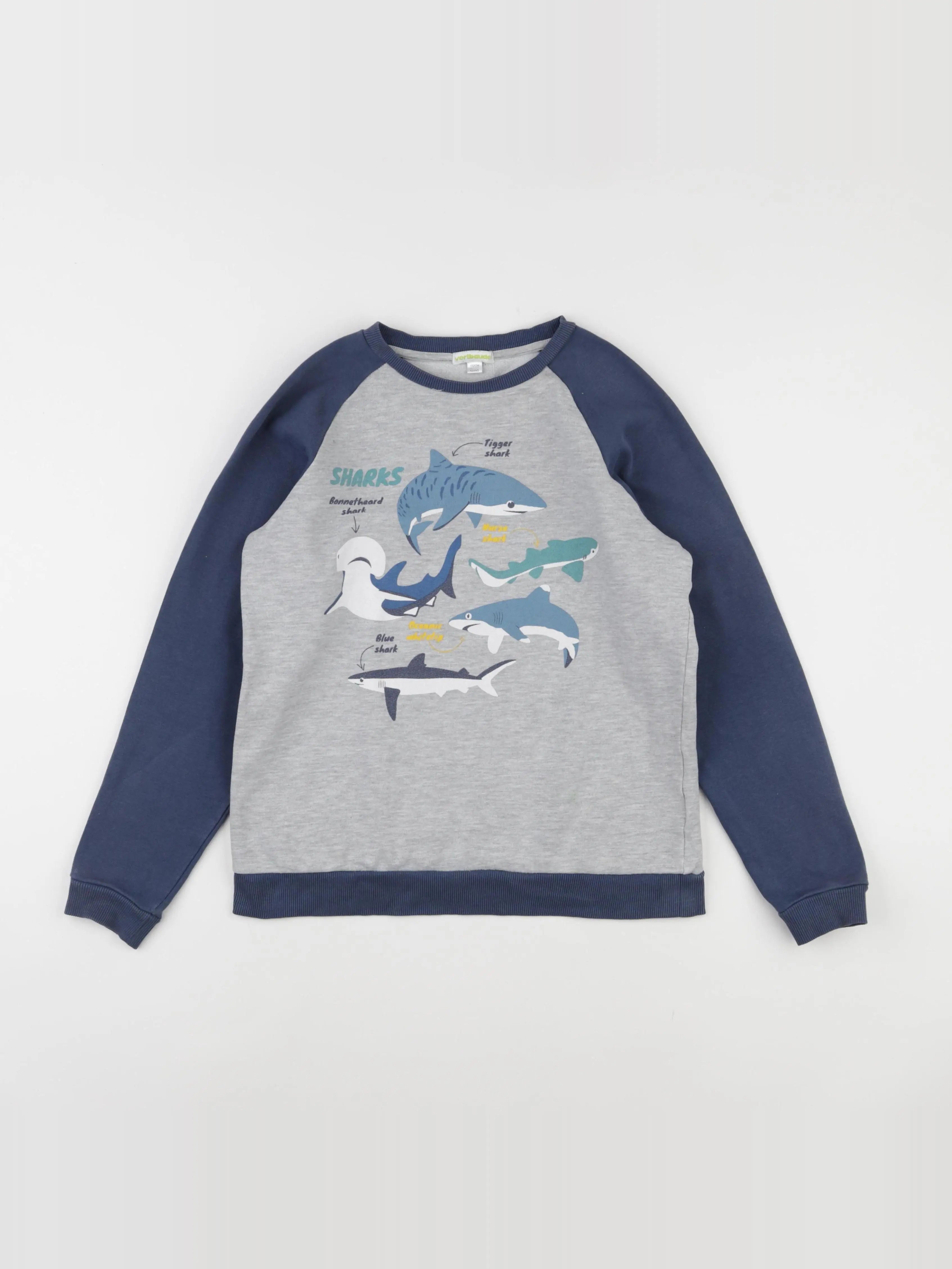 Vertbaudet - sweat gris - 12 ans