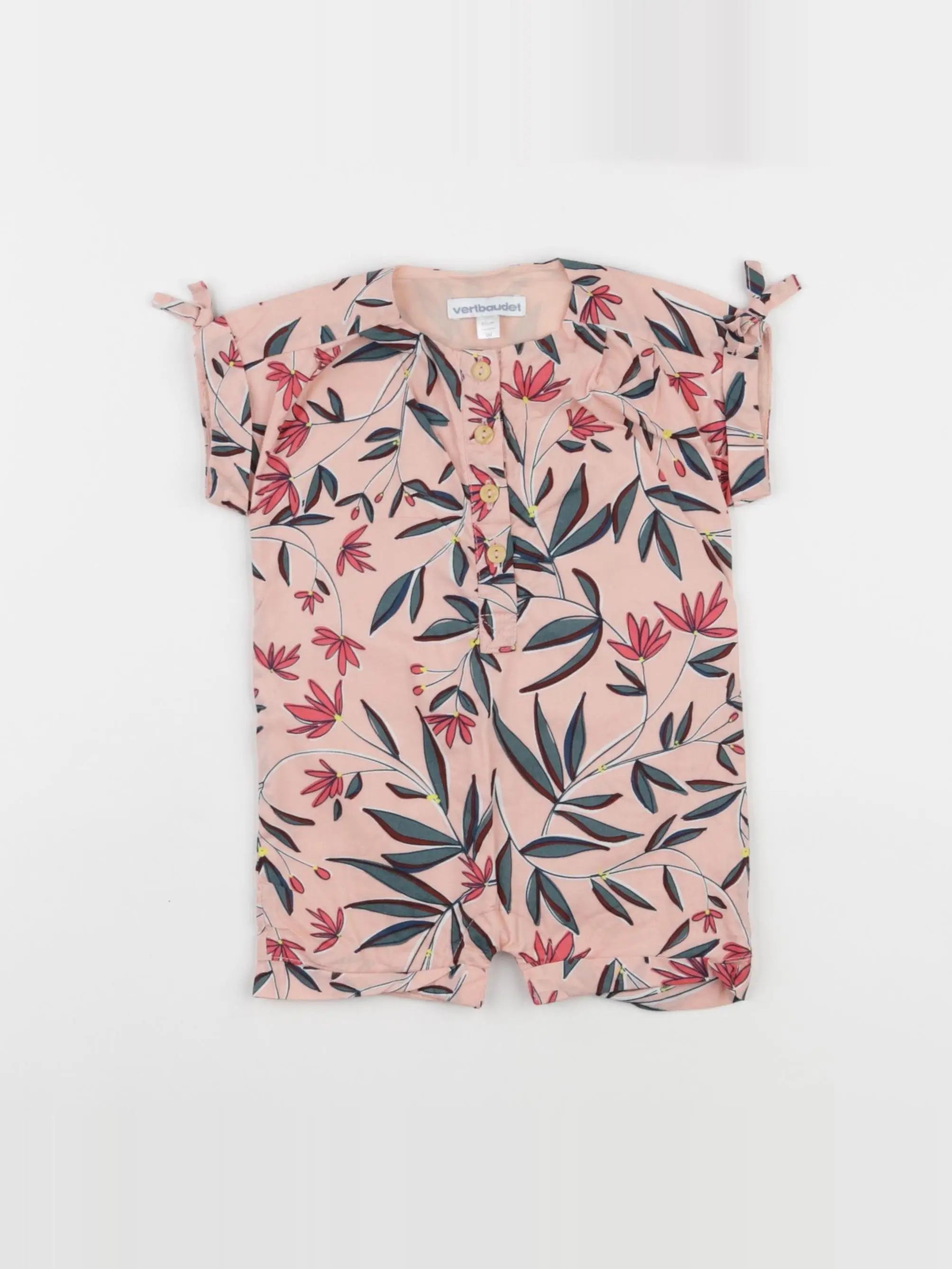 Vertbaudet - combinaison rose - 3 mois