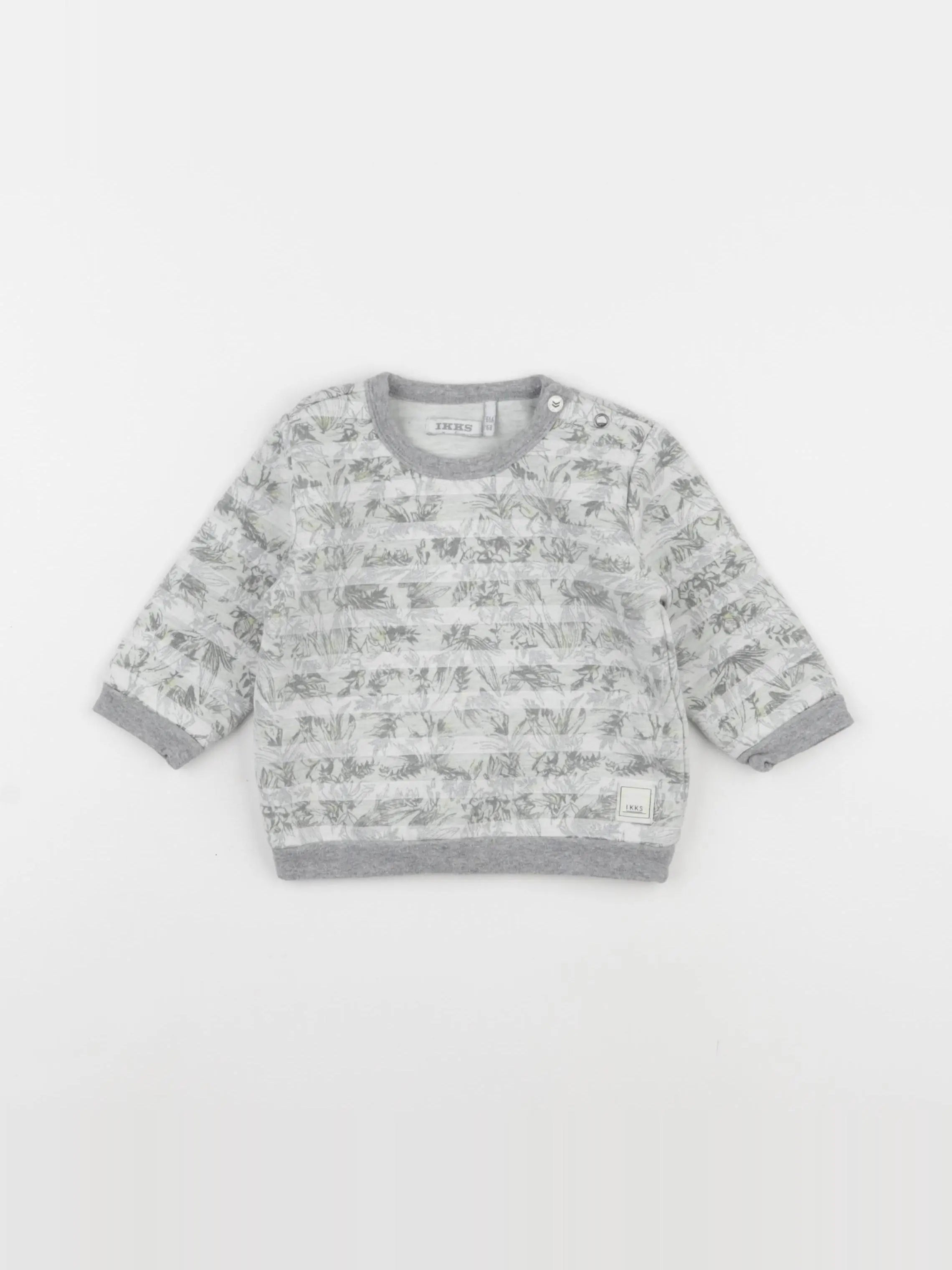 IKKS - sweat gris - 6 mois