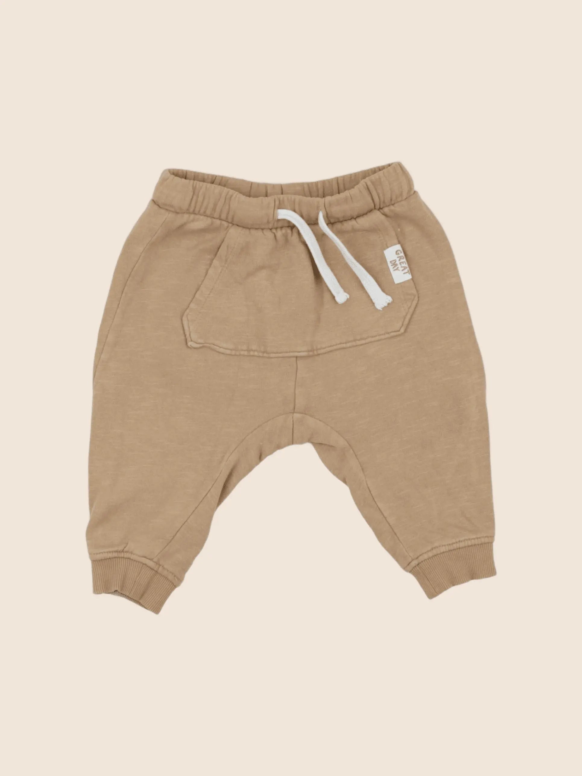H&M - jogging marron - 6/9 mois