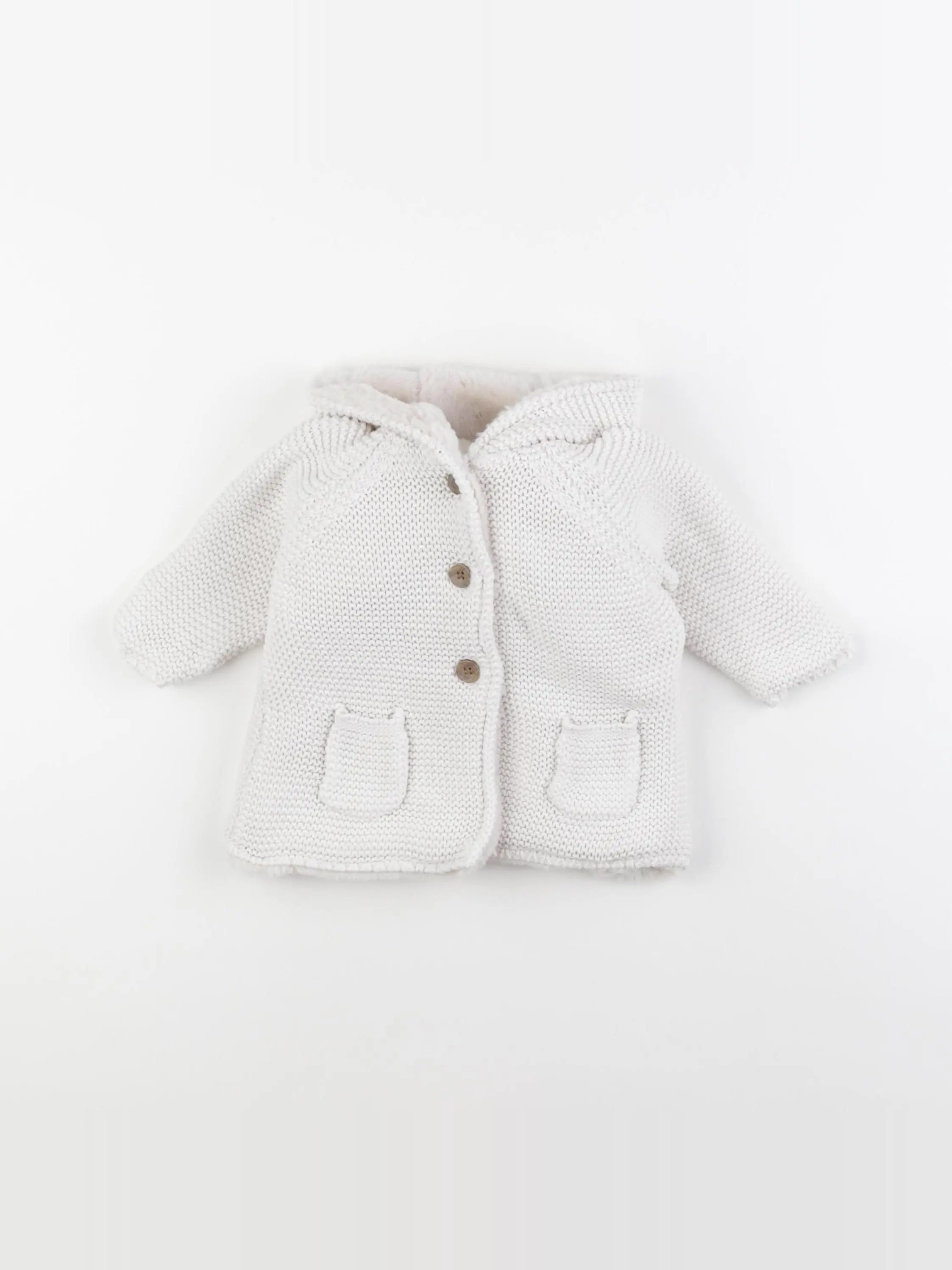 Vertbaudet - gilet blanc - 6 mois