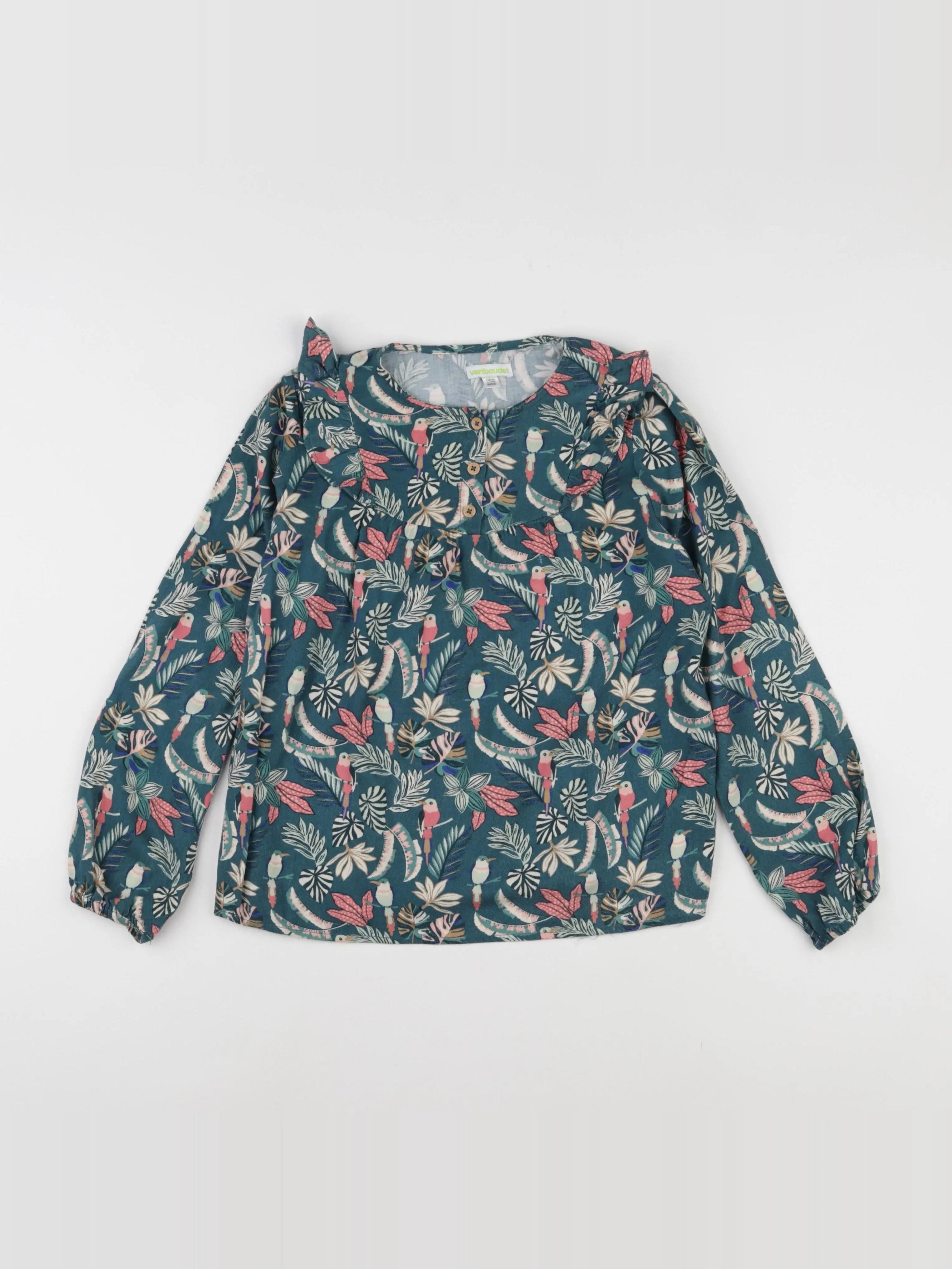 Vertbaudet - blouse vert - 9 ans