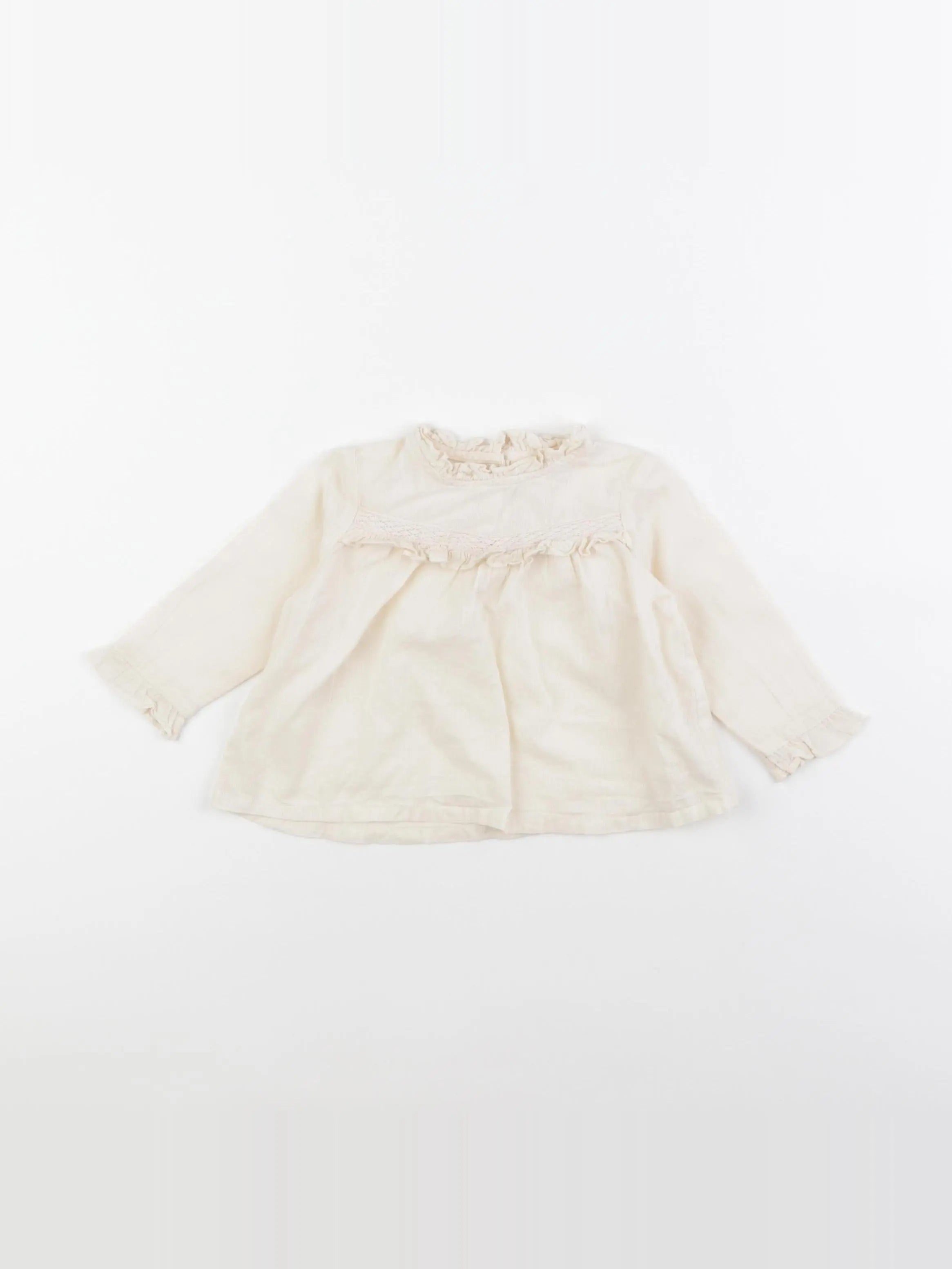 Boutchou - blouse beige - 6 mois