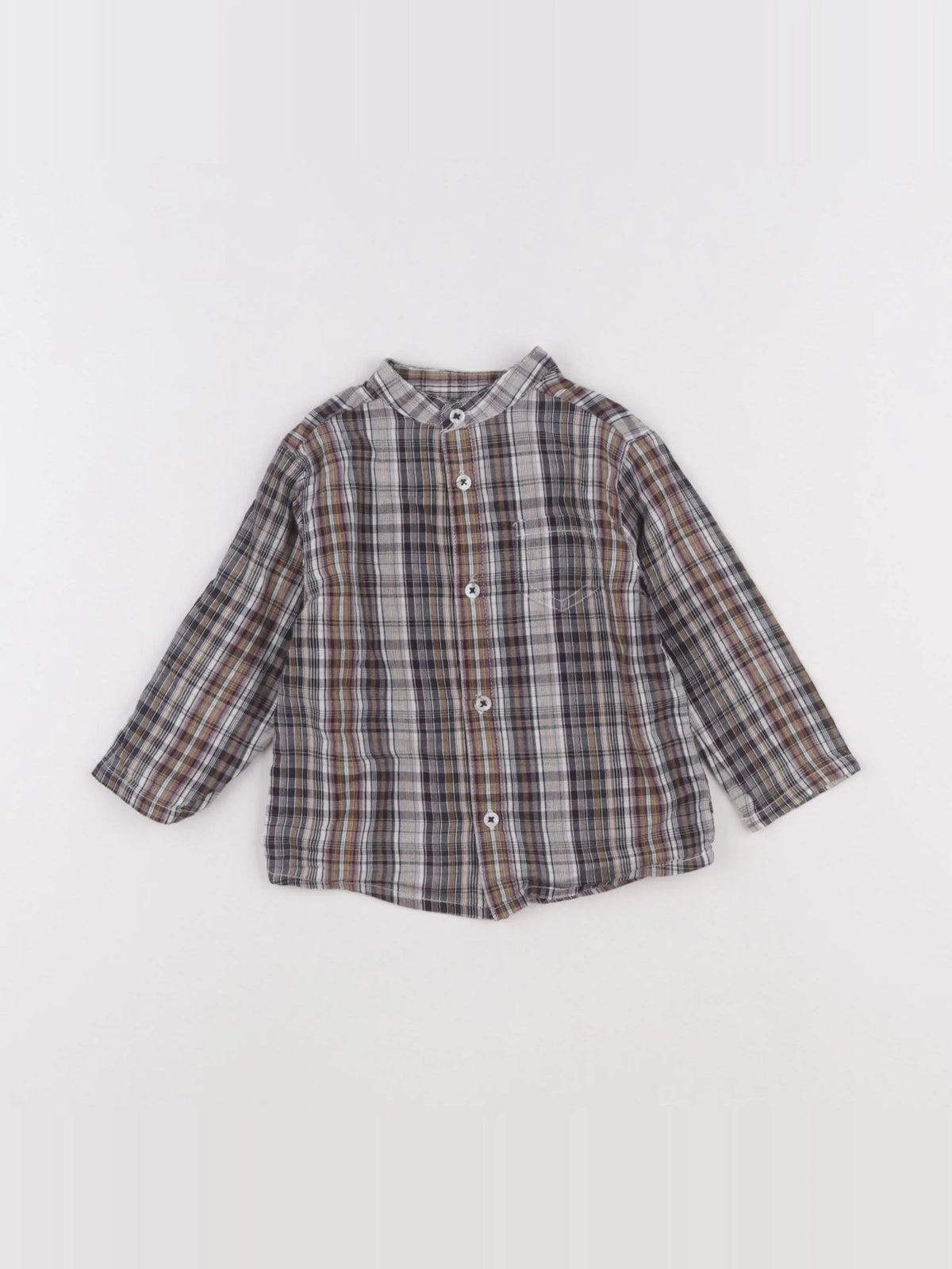 Boutchou - chemise marron - 9 mois