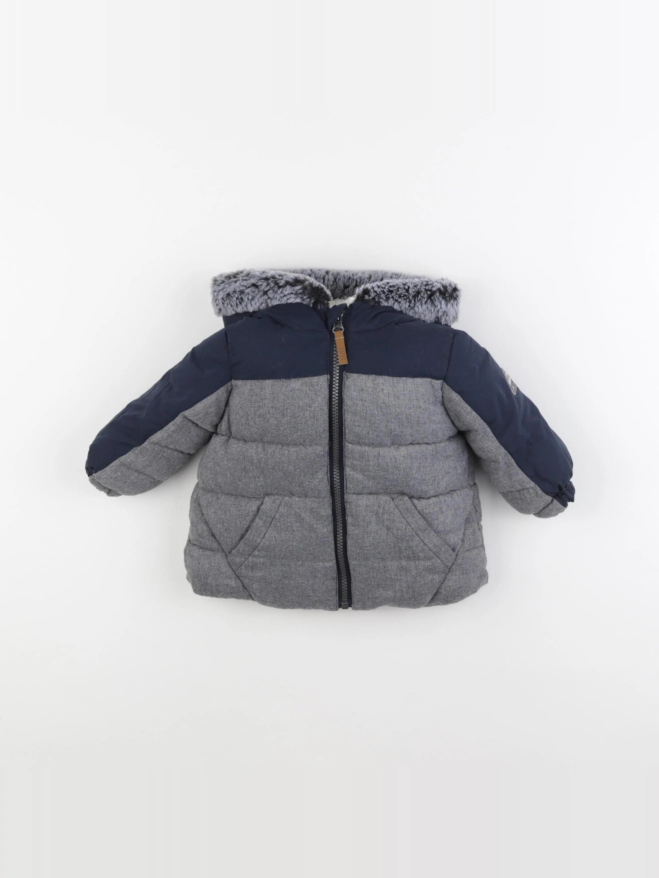 Tape à l'oeil - parka bleu, gris - 6 mois