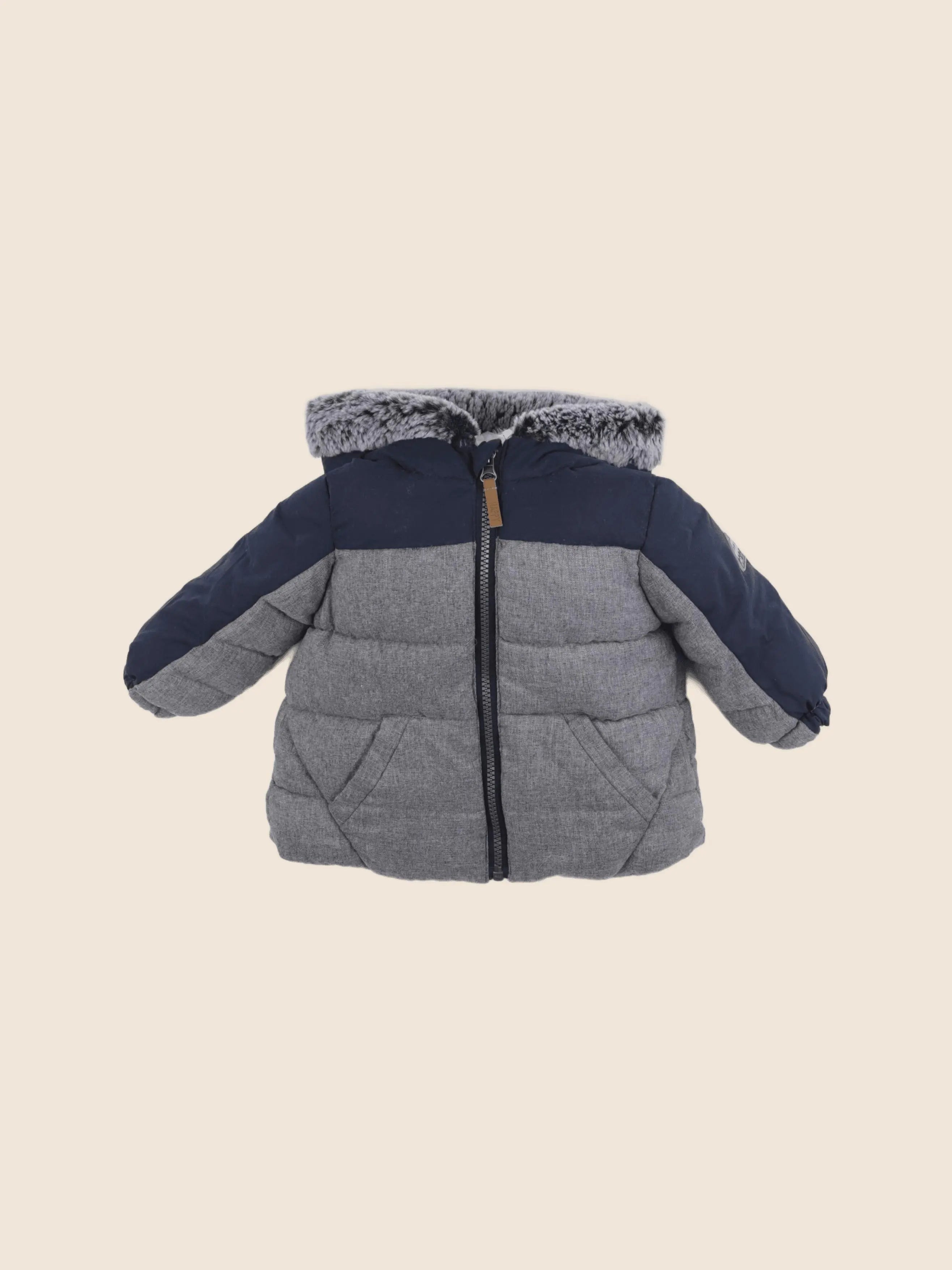 Tape à l'oeil - parka bleu, gris - 6 mois