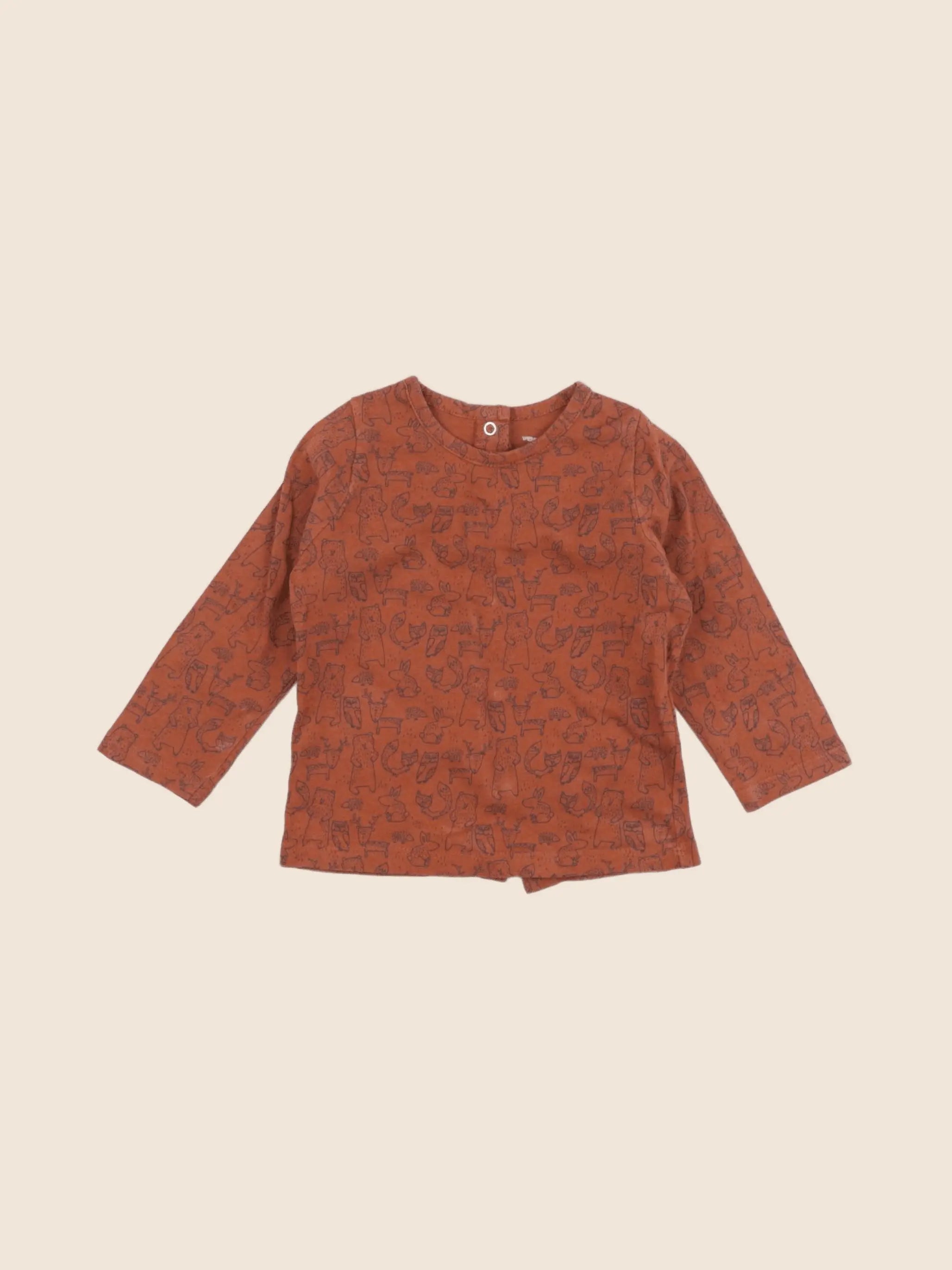 Vertbaudet - tee-shirt orange - 9 mois