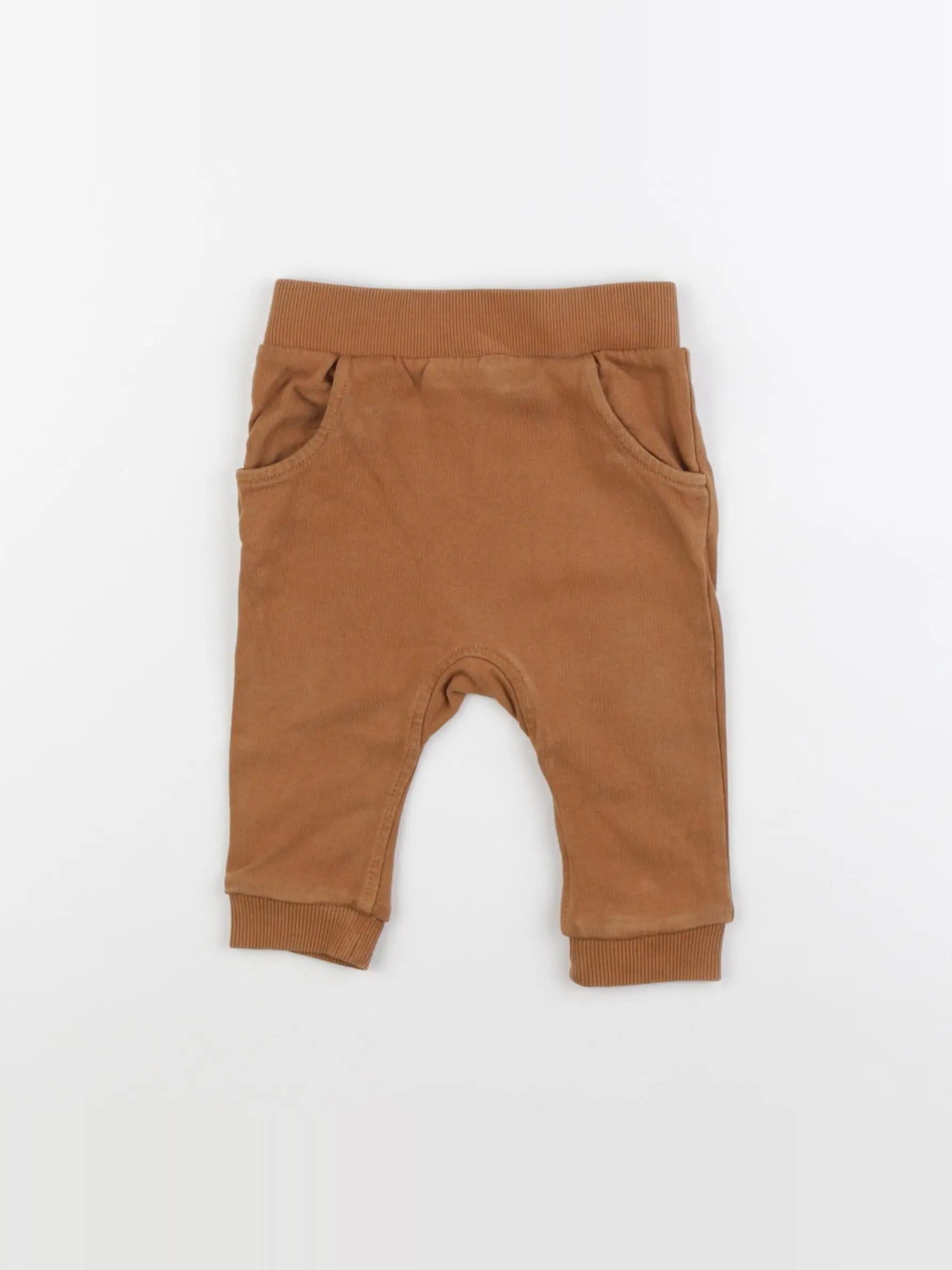 H&M - sarouel marron - 3/6 mois