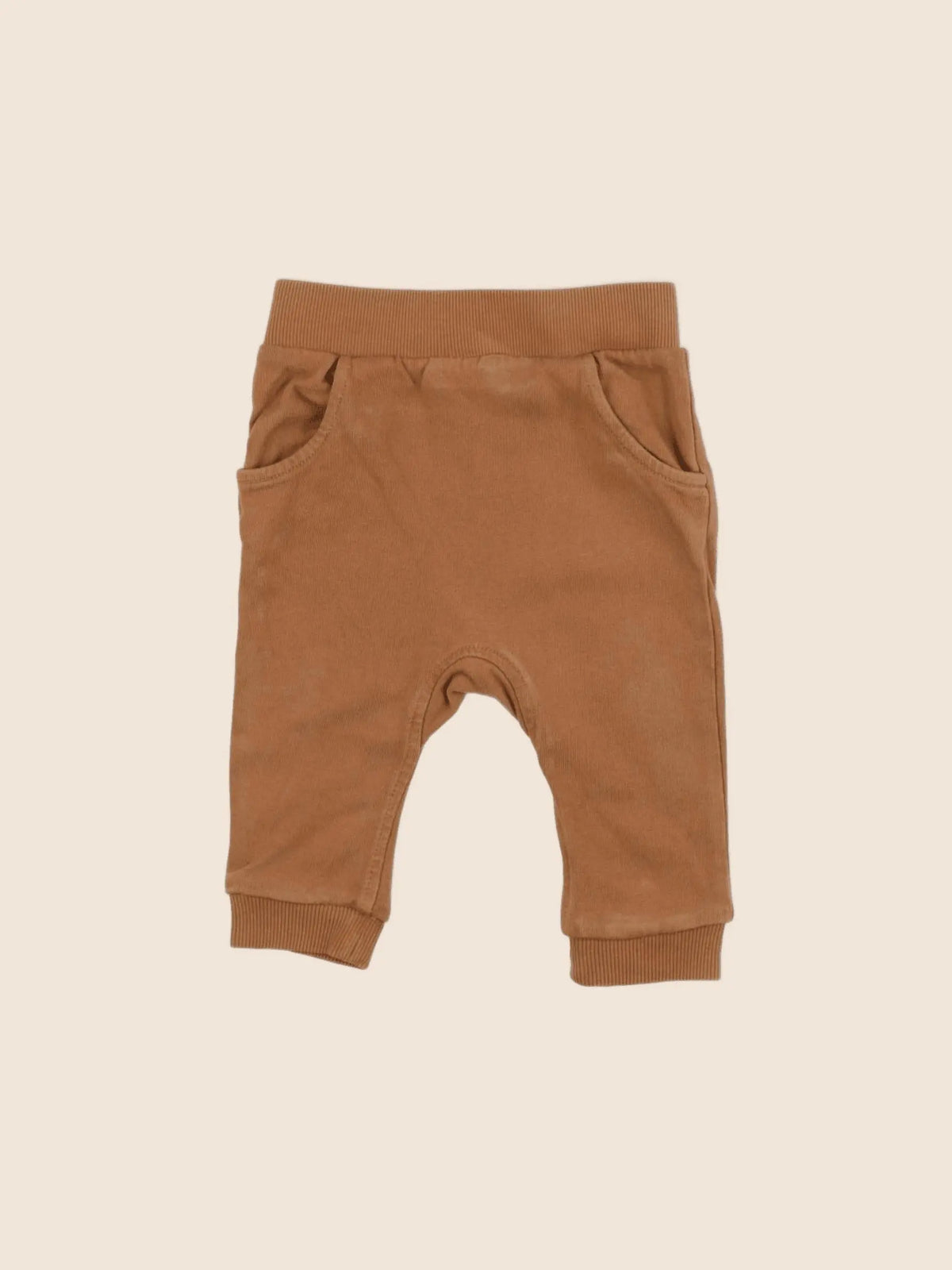 H&M - sarouel marron - 3/6 mois