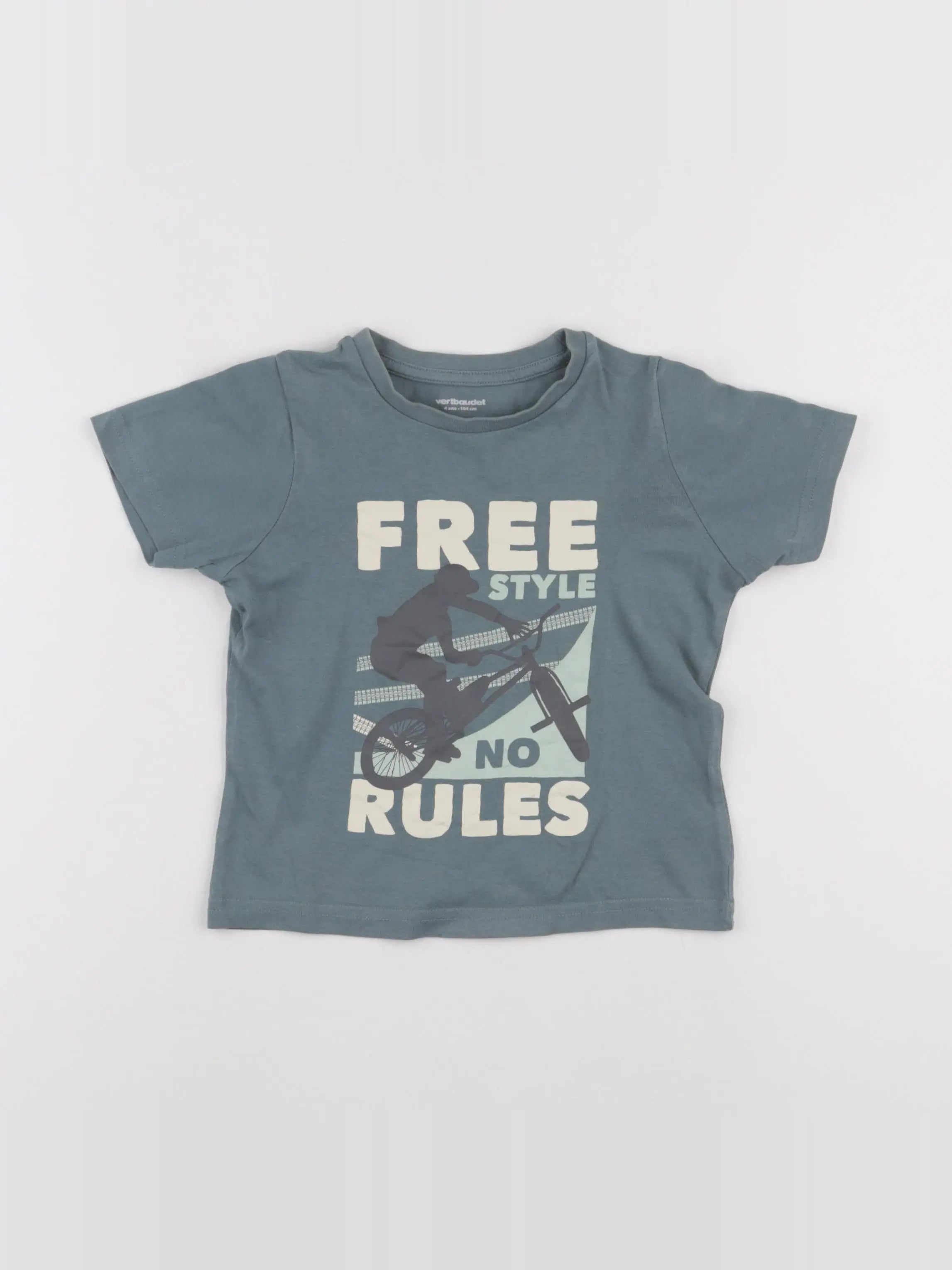 Vertbaudet - tee-shirt gris - 4 ans