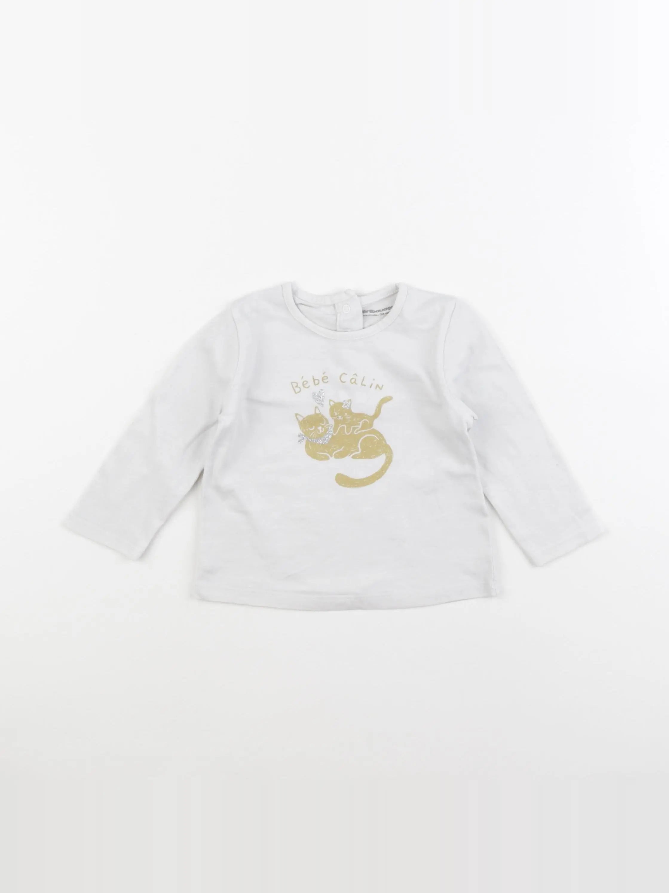 Vertbaudet - tee-shirt blanc - 12 mois