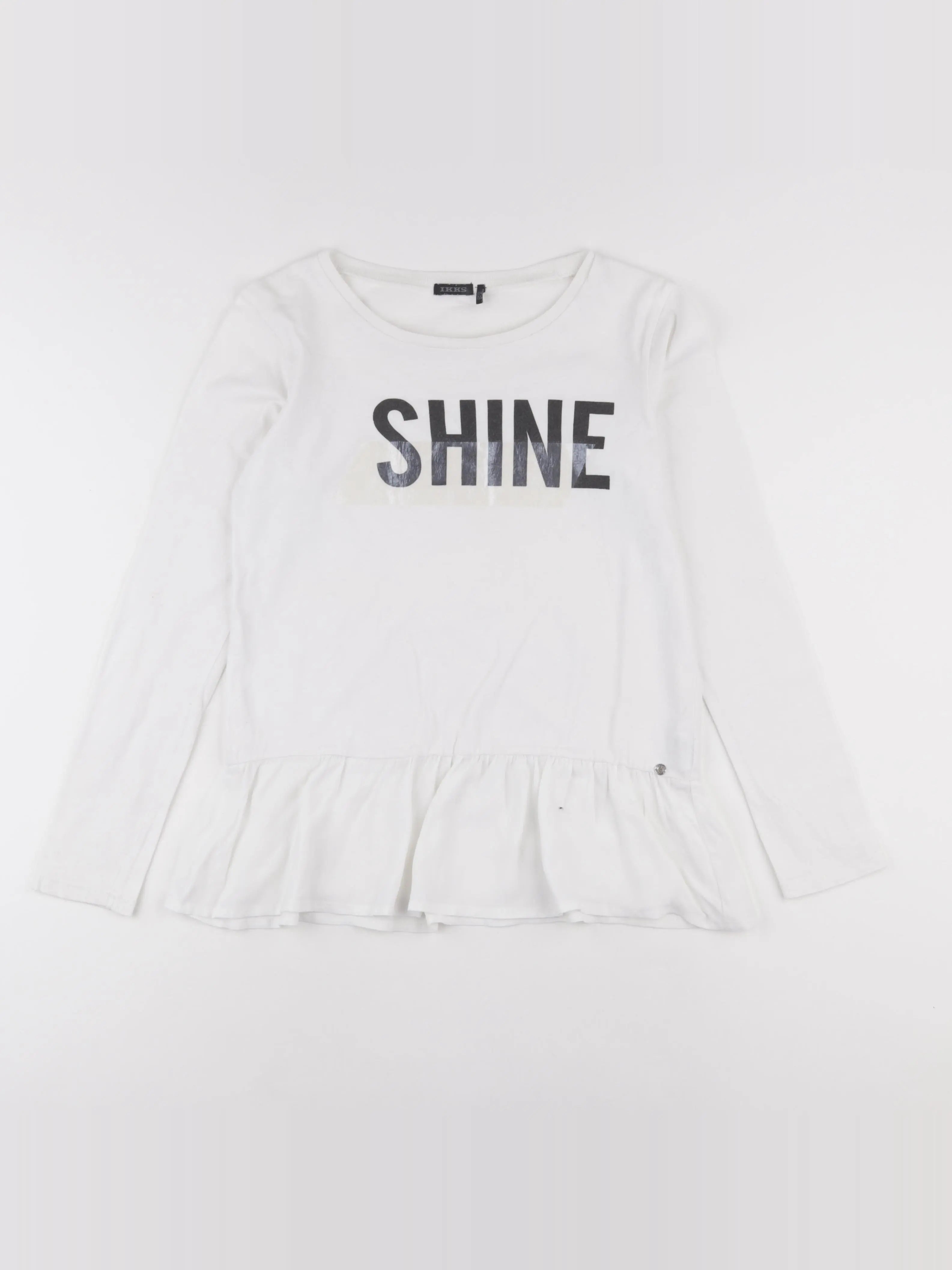 IKKS - tee-shirt blanc, bleu - 12 ans