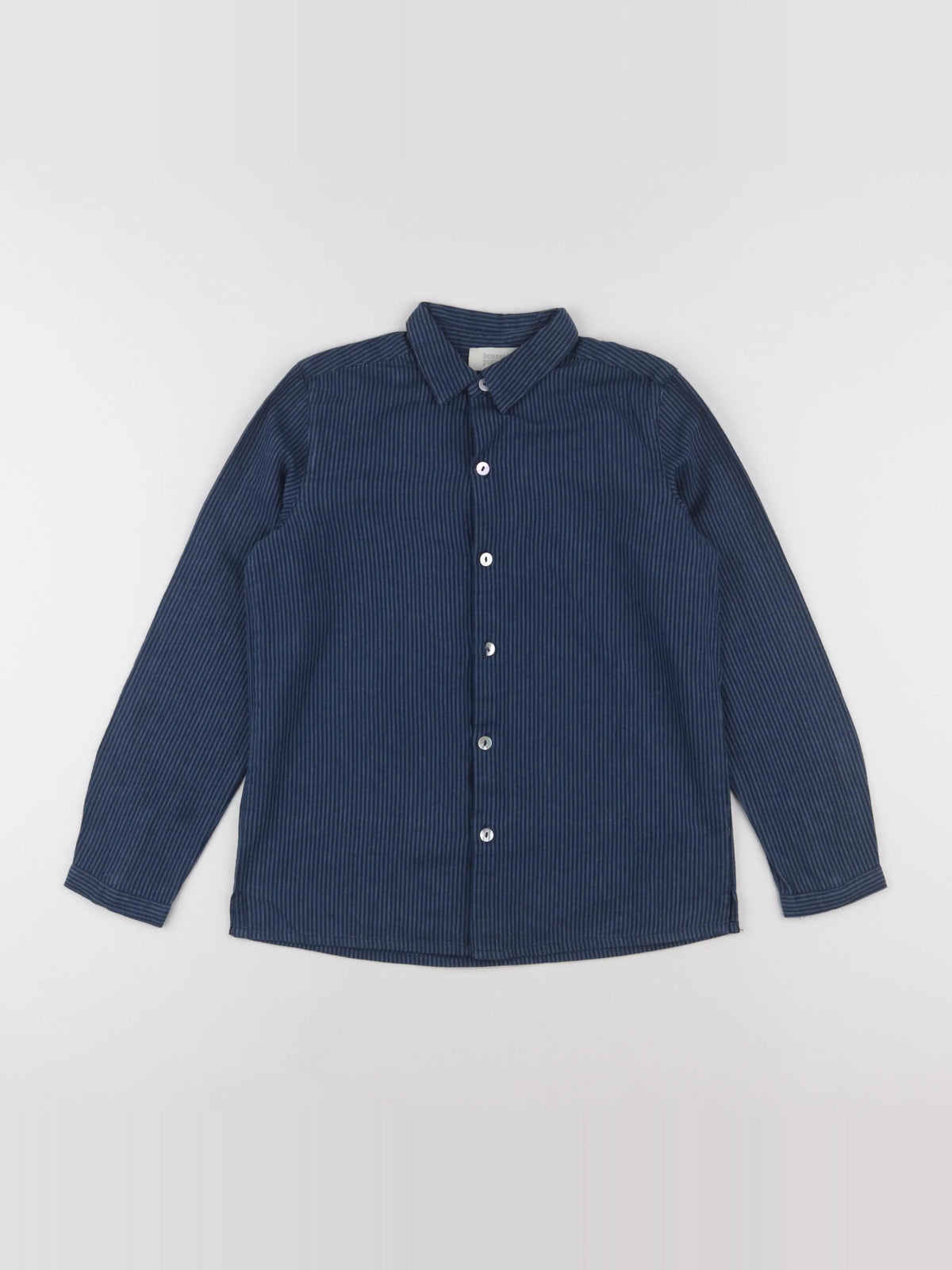 Bonnet à Pompon - chemise bleu - 10 ans
