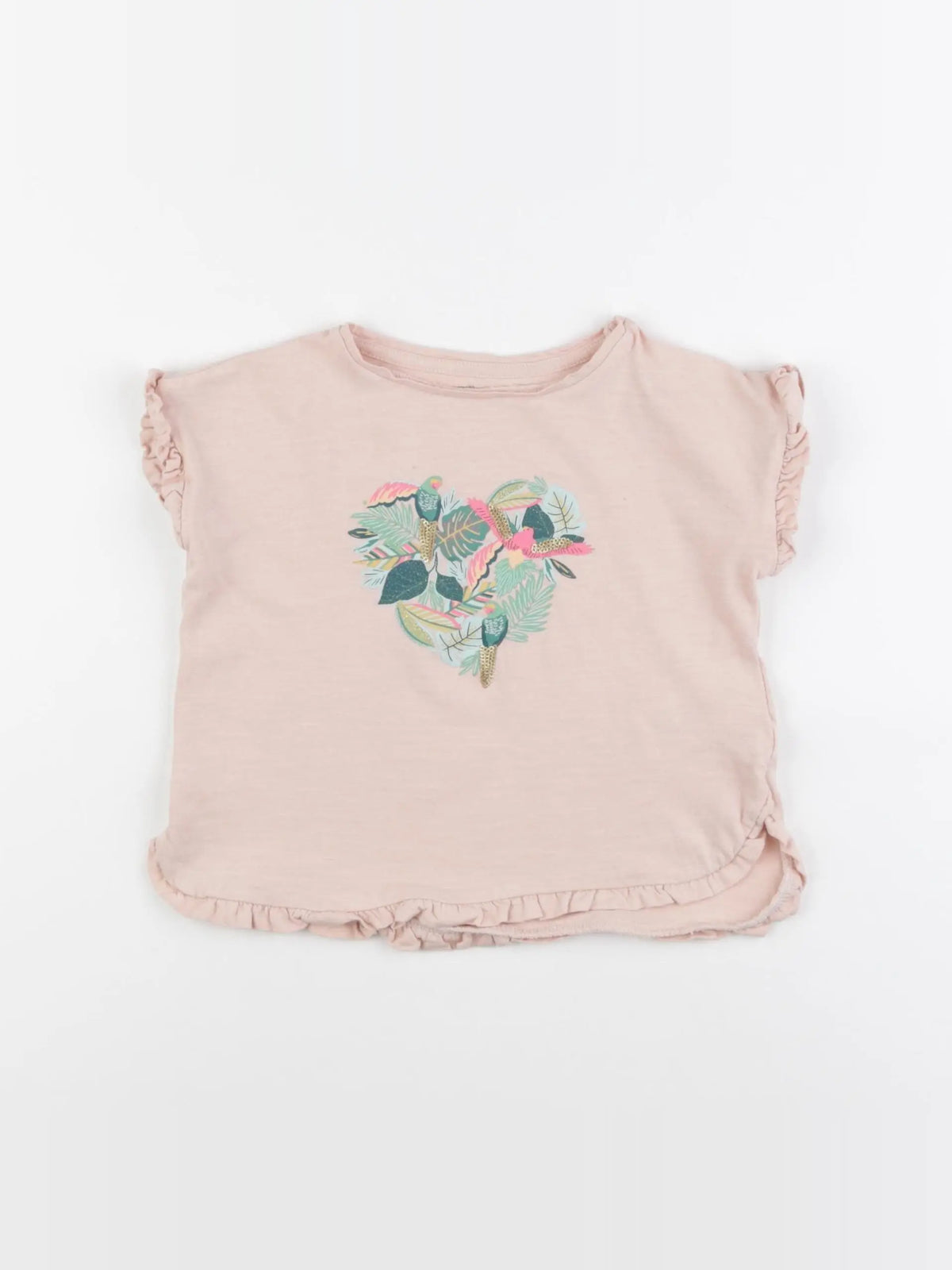 Vertbaudet - tee-shirt rose - 4 ans