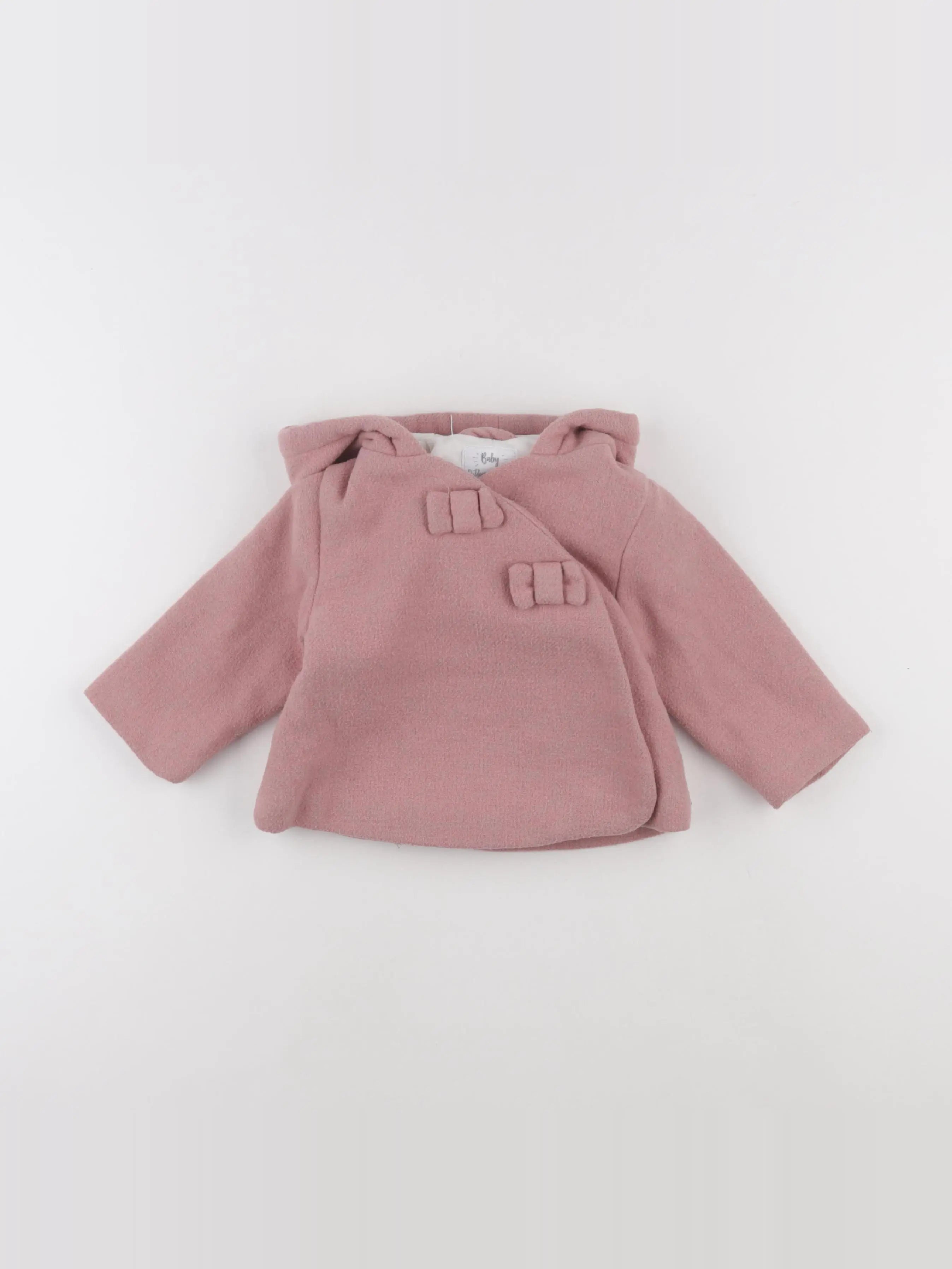 Vertbaudet - manteau rose - 9 mois