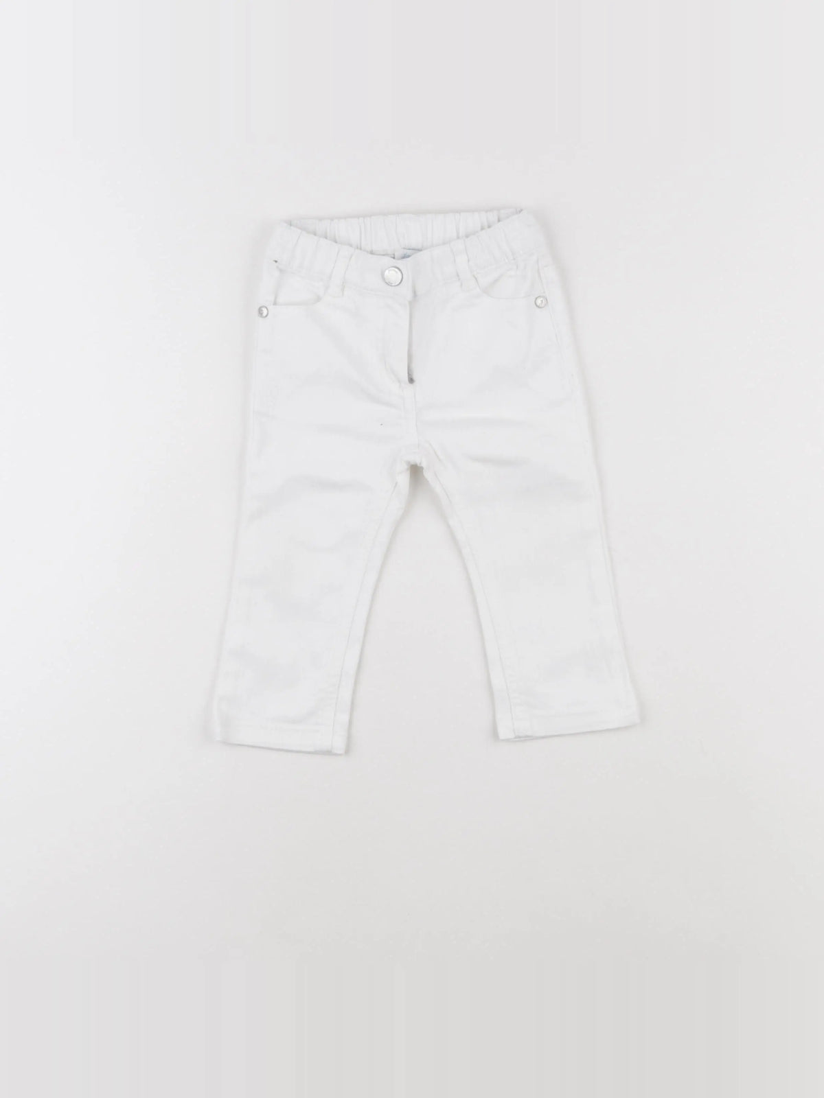 Jacadi - jean blanc - 12 mois
