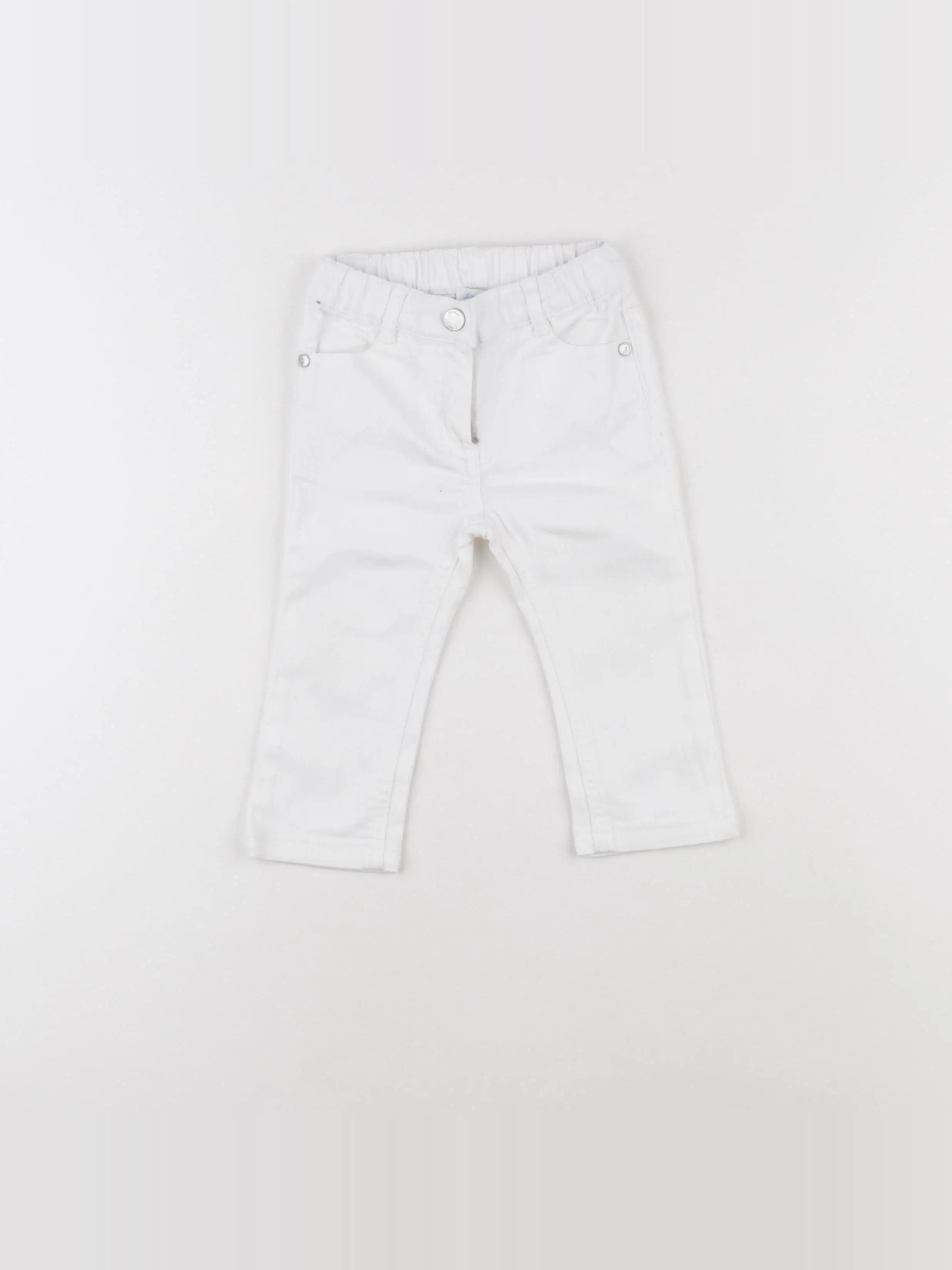 Jacadi - jean blanc - 12 mois