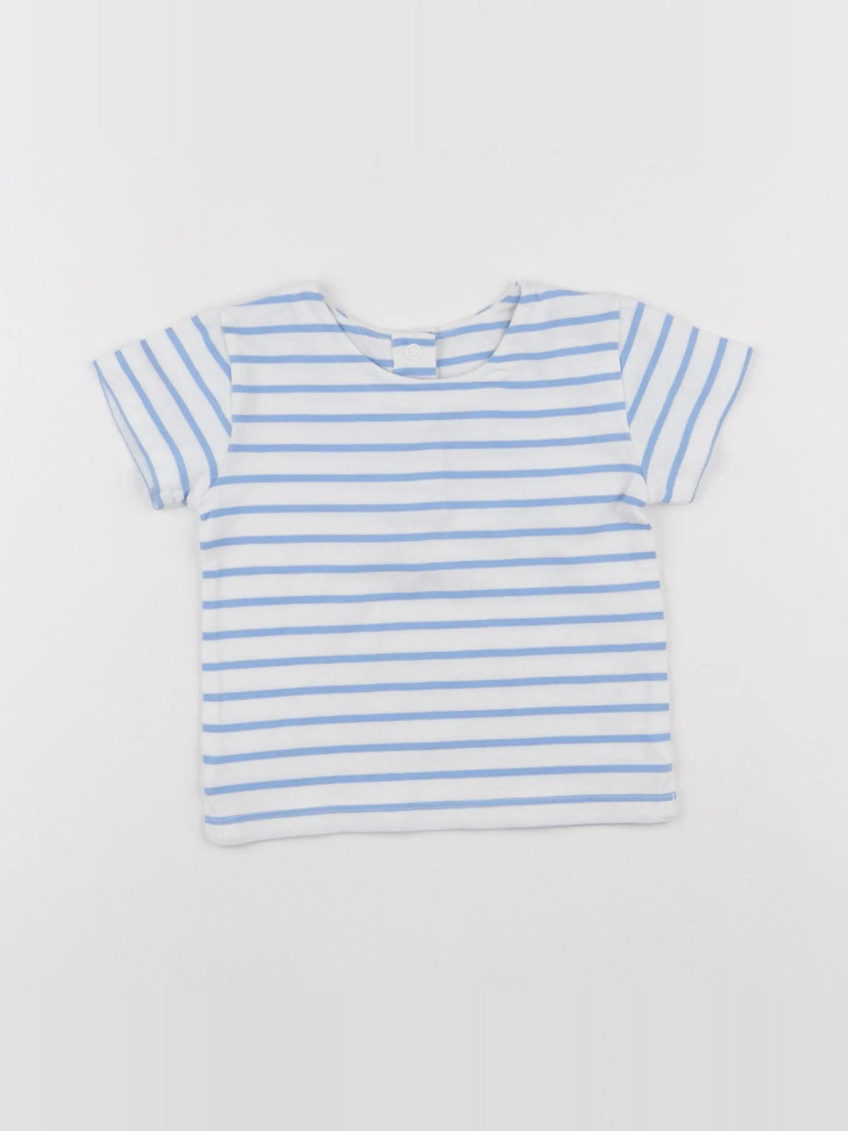 Marks & Spencer  - tee-shirt blanc, bleu - 9/12 mois