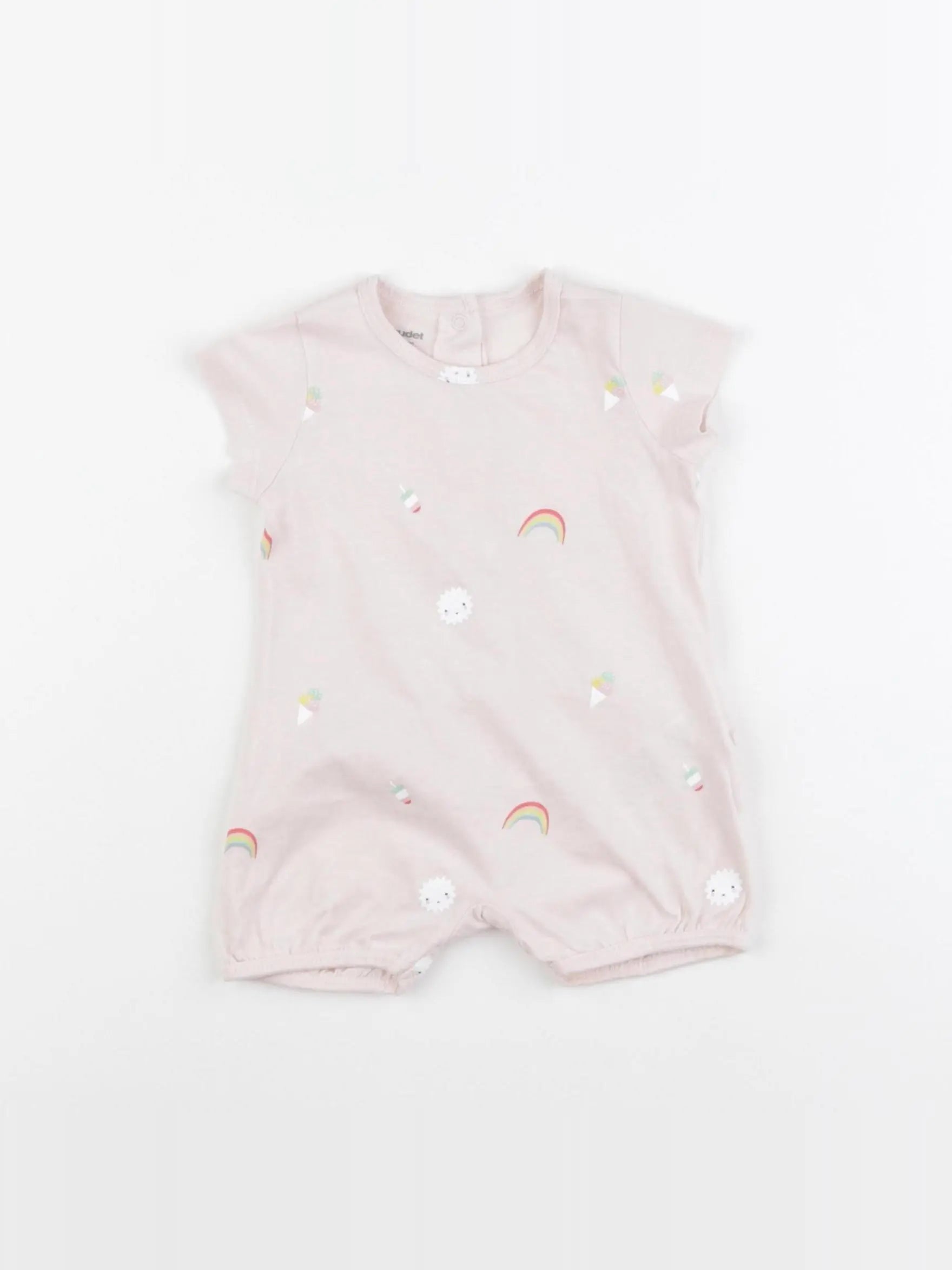Vertbaudet - pyjama coton rose - 3 mois