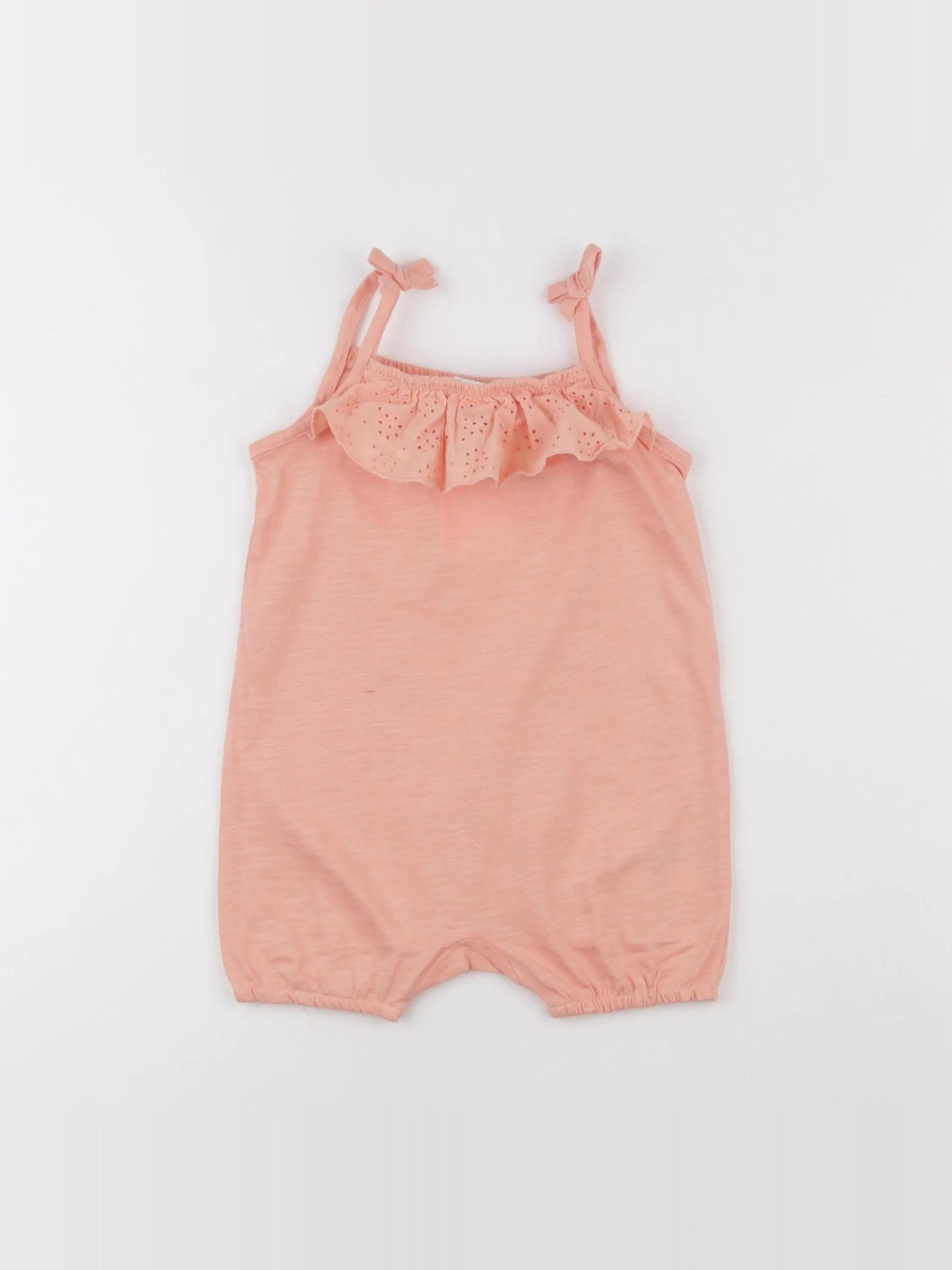 H&M - combinaison orange, rose - 6/9 mois