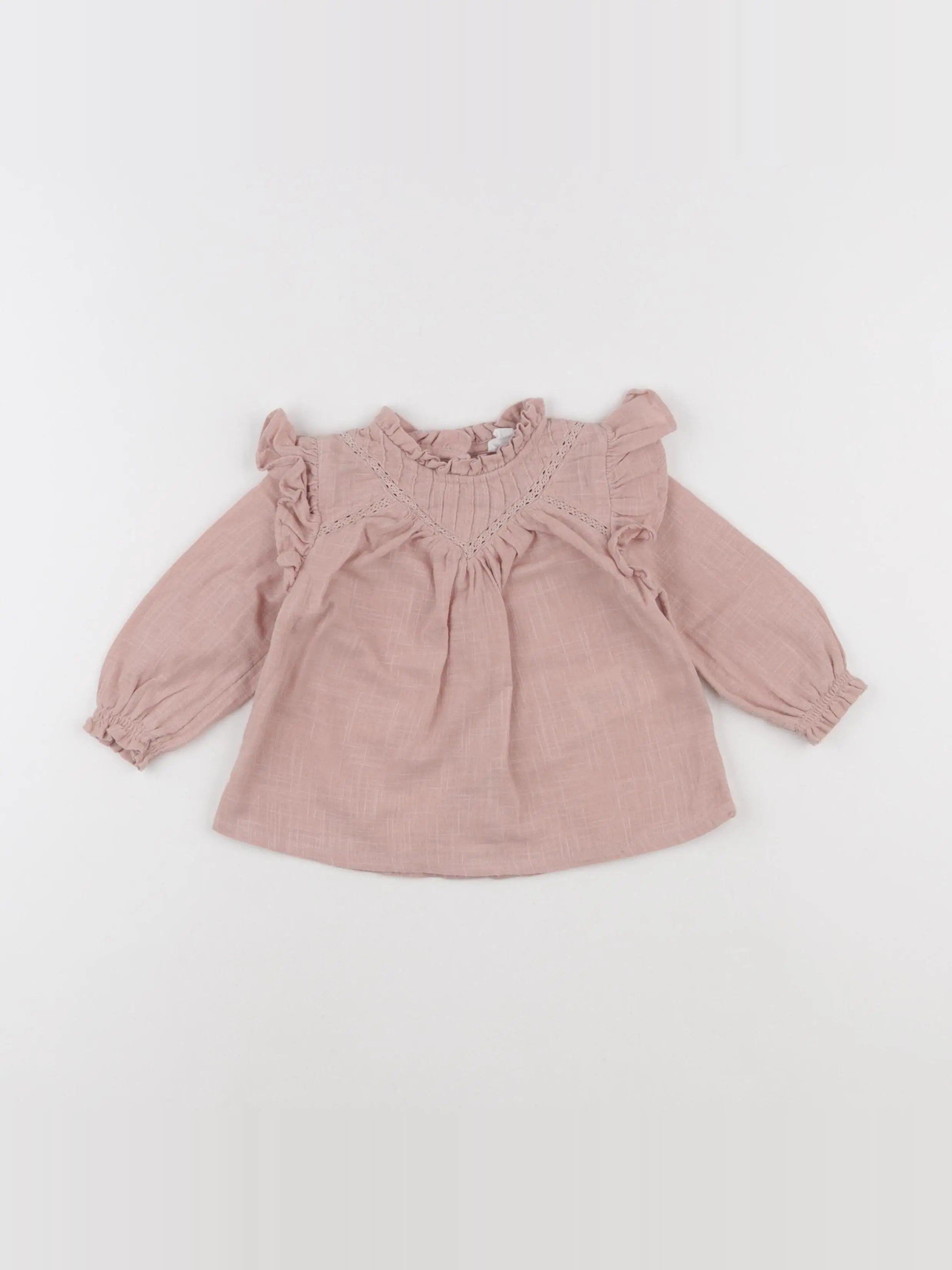 Vertbaudet - blouse rose - 6 mois