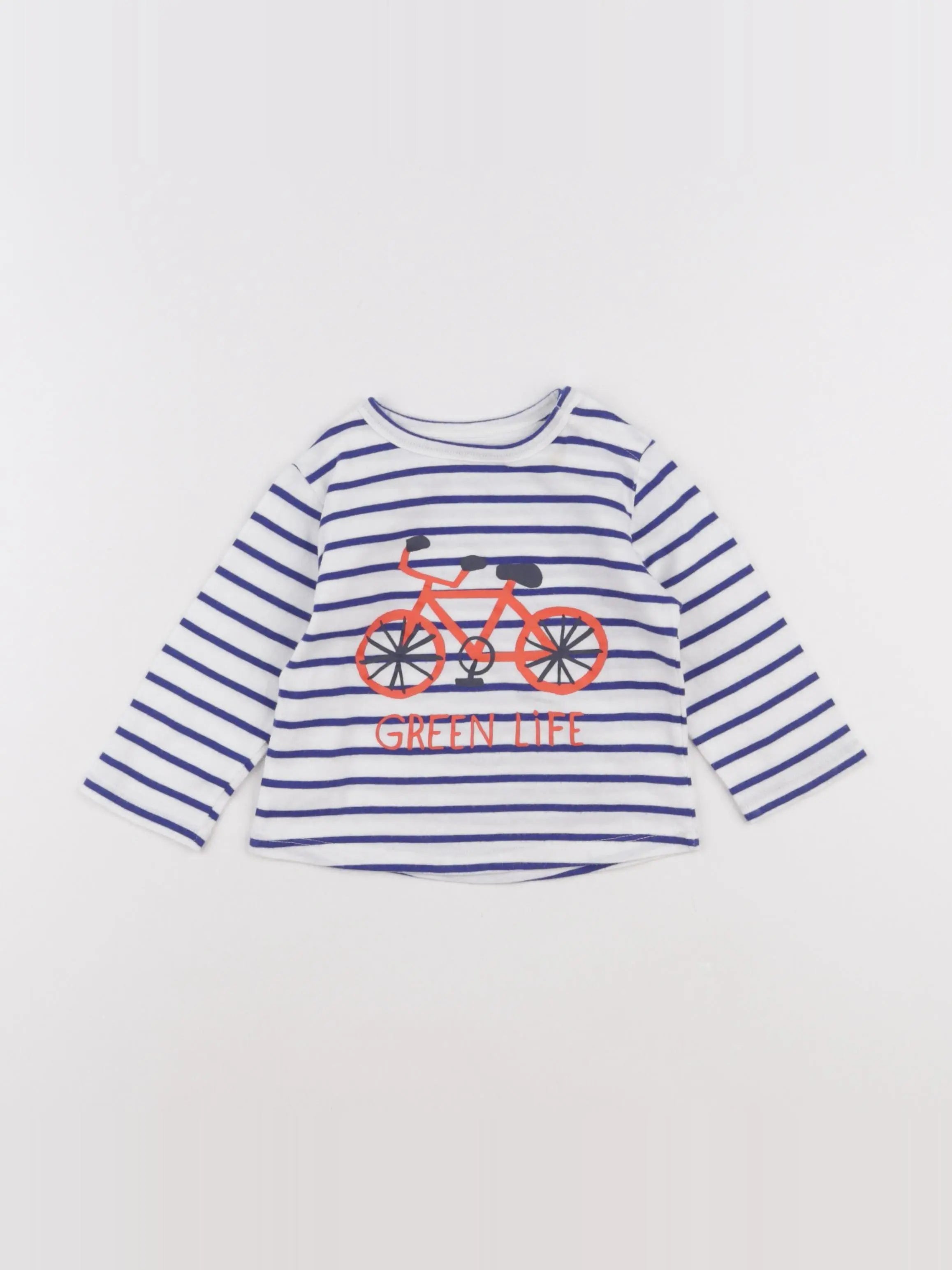 Boutchou - tee-shirt bleu - 12 mois