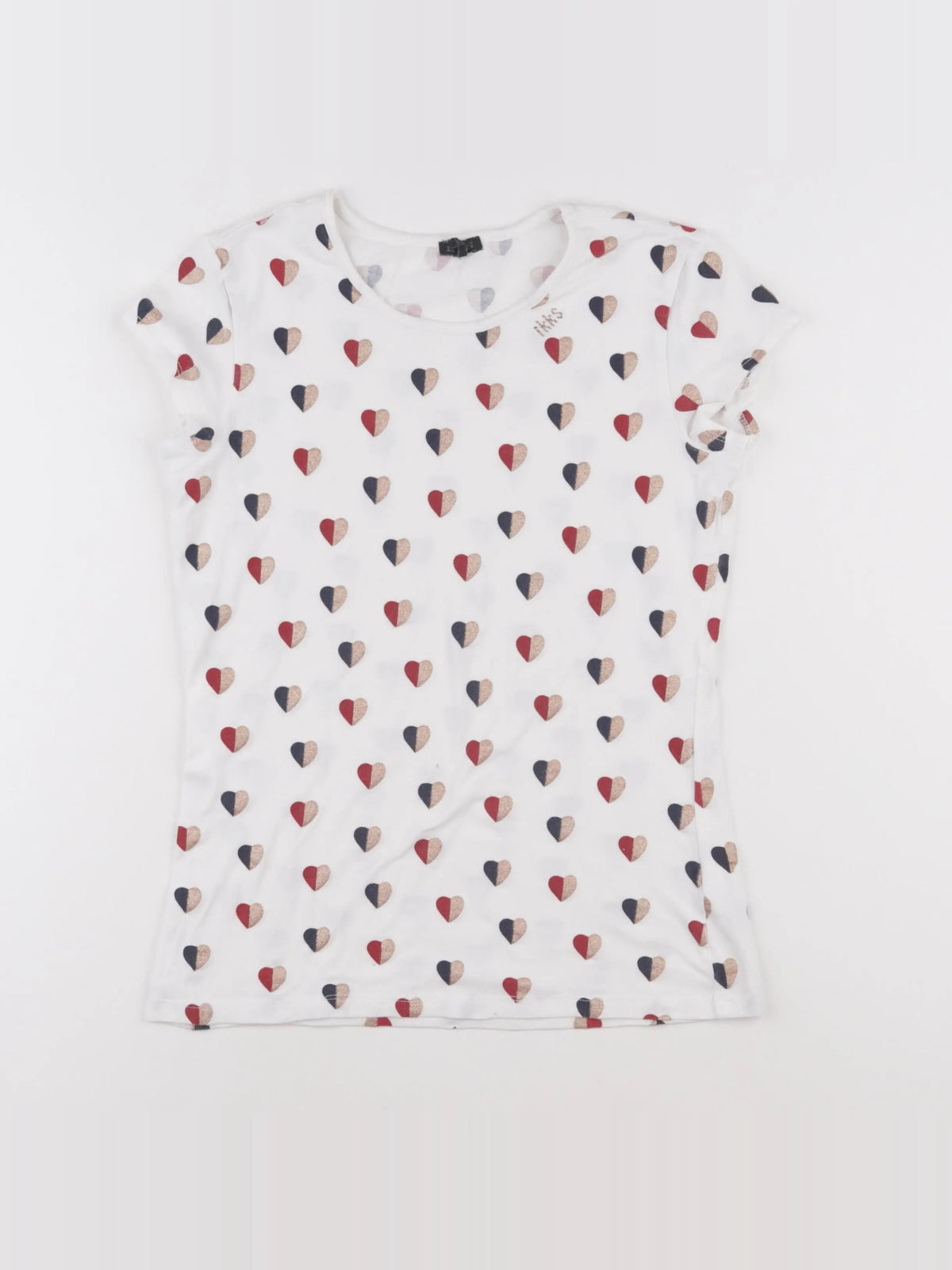 IKKS - tee-shirt blanc, rouge - 12 ans
