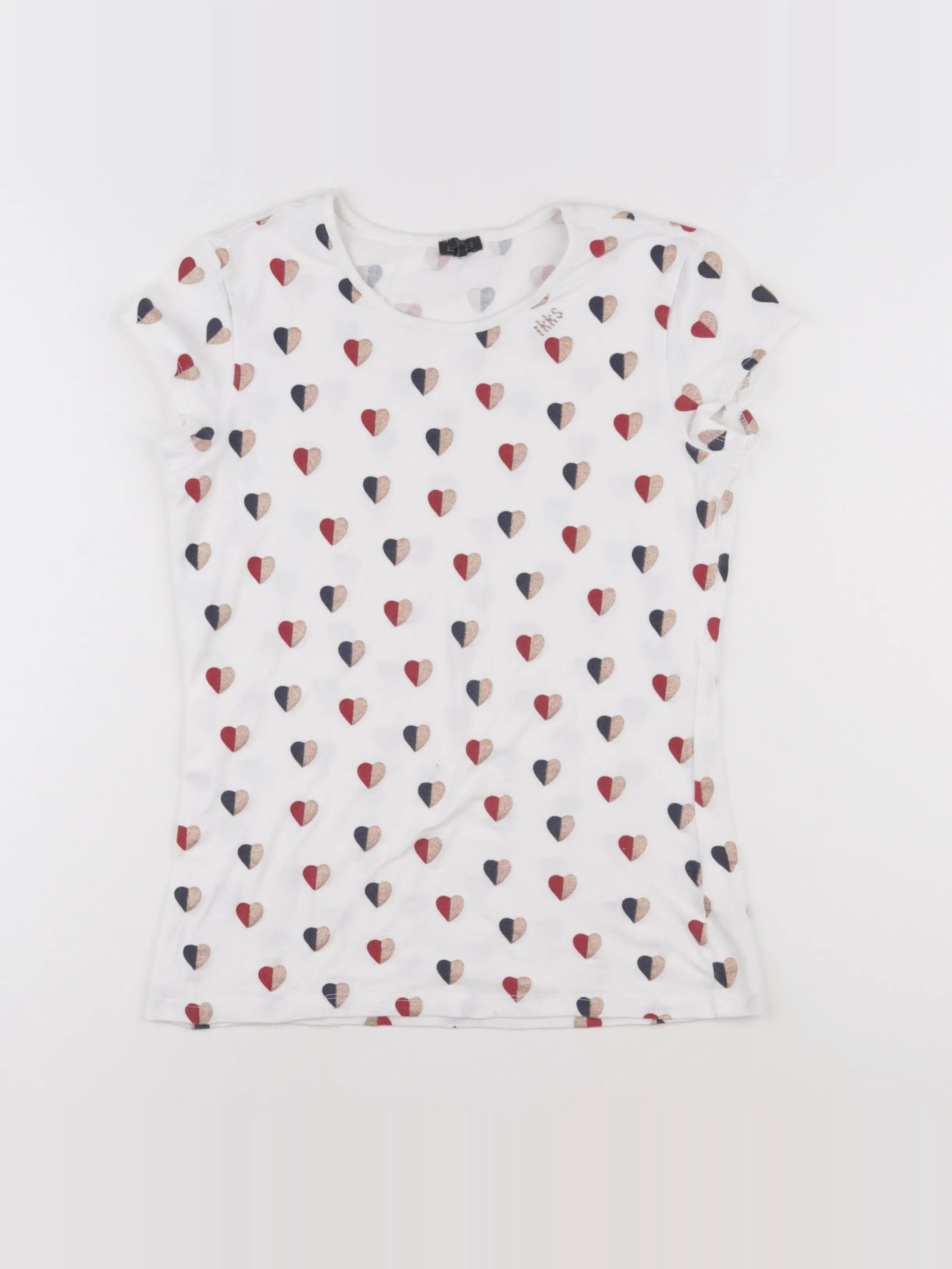 IKKS - tee-shirt blanc, rouge - 12 ans