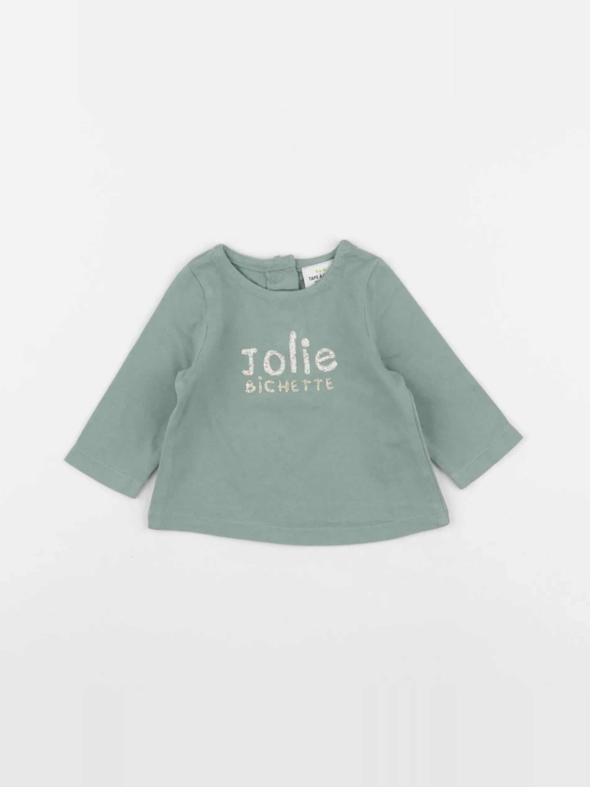 Tape à l'oeil - tee-shirt bleu - 1 mois