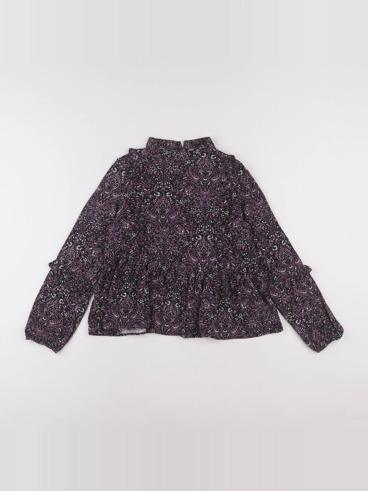 IKKS - blouse noir, rose - 10 ans