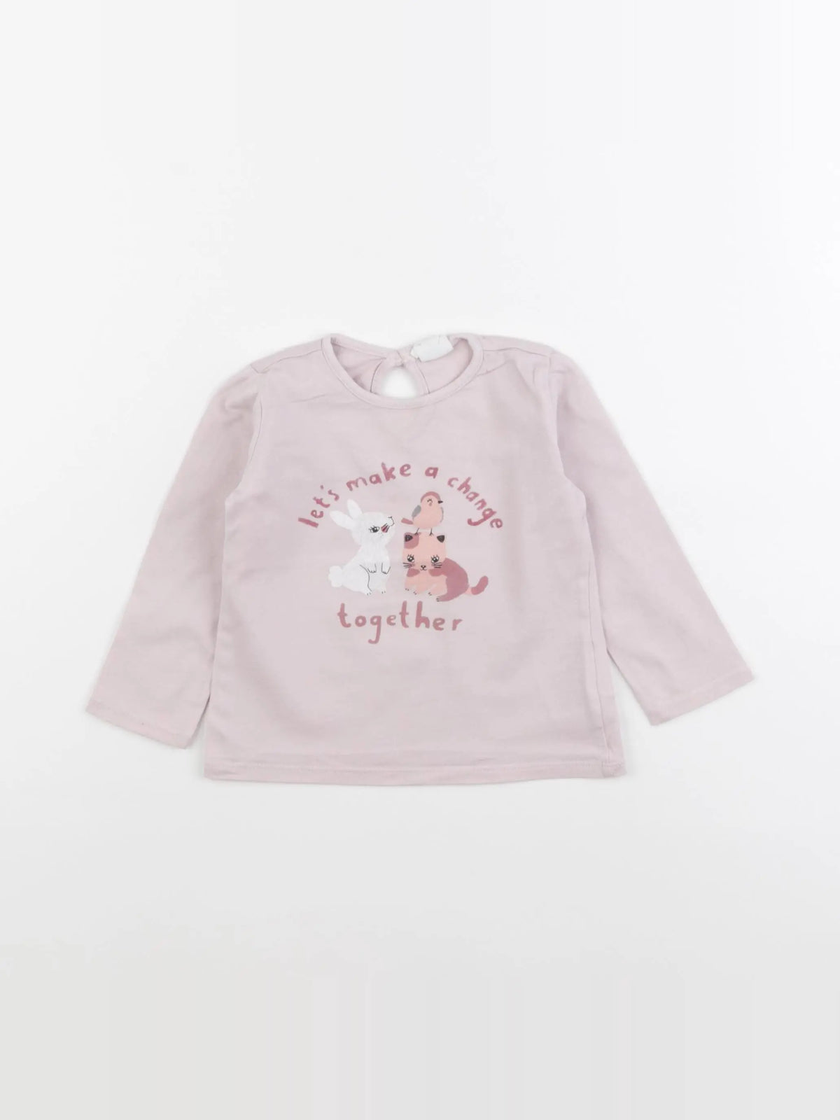 H&M - tee-shirt rose - 9/12 mois