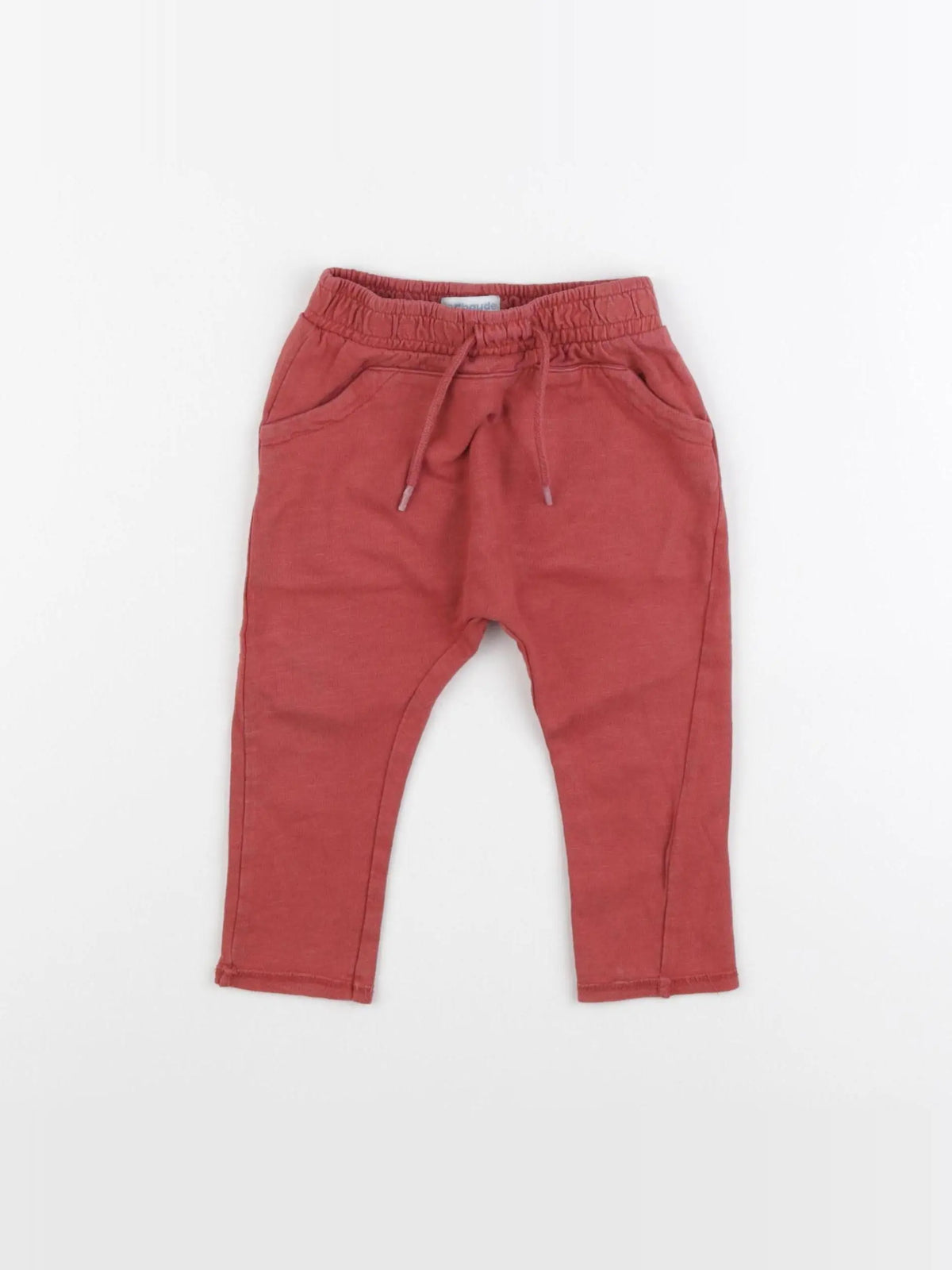 Vertbaudet - pantalon rouge - 9 mois