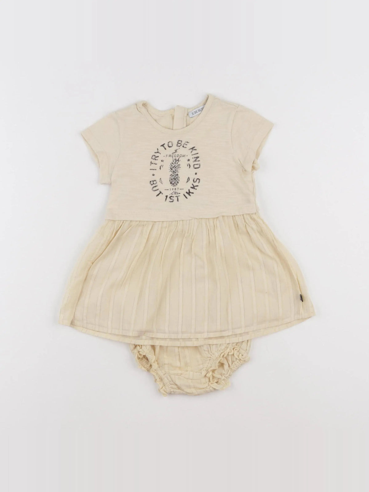 IKKS - robe beige - 6 mois