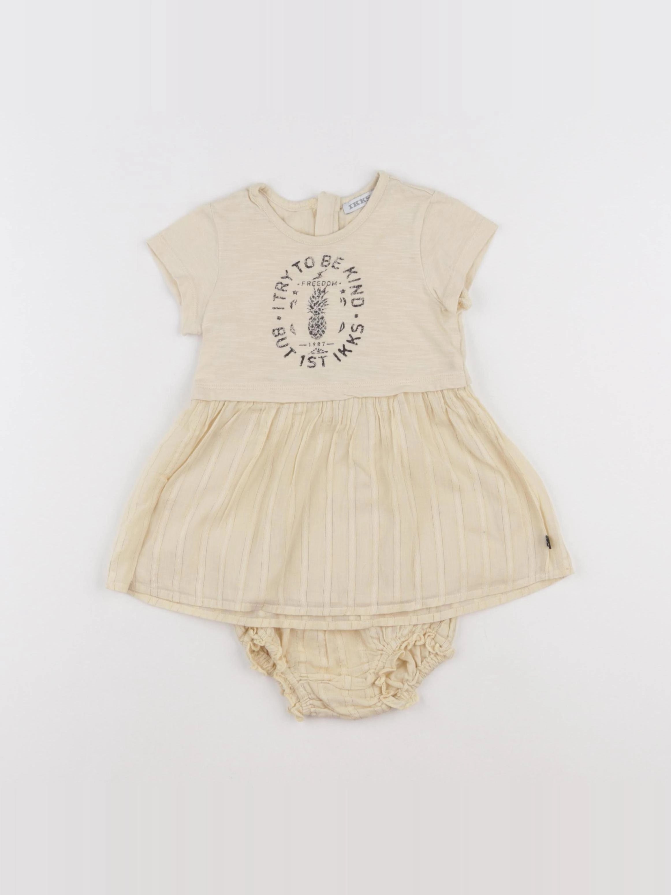 IKKS - robe beige - 6 mois