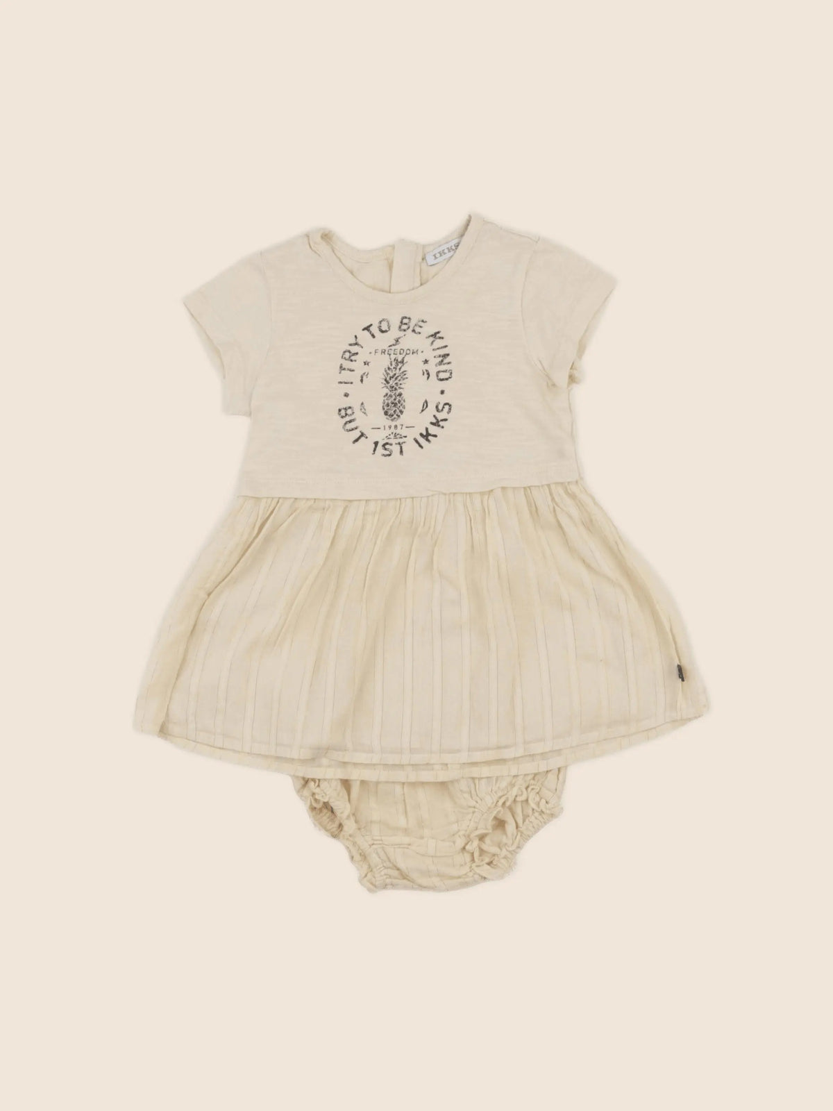 IKKS - robe beige - 6 mois