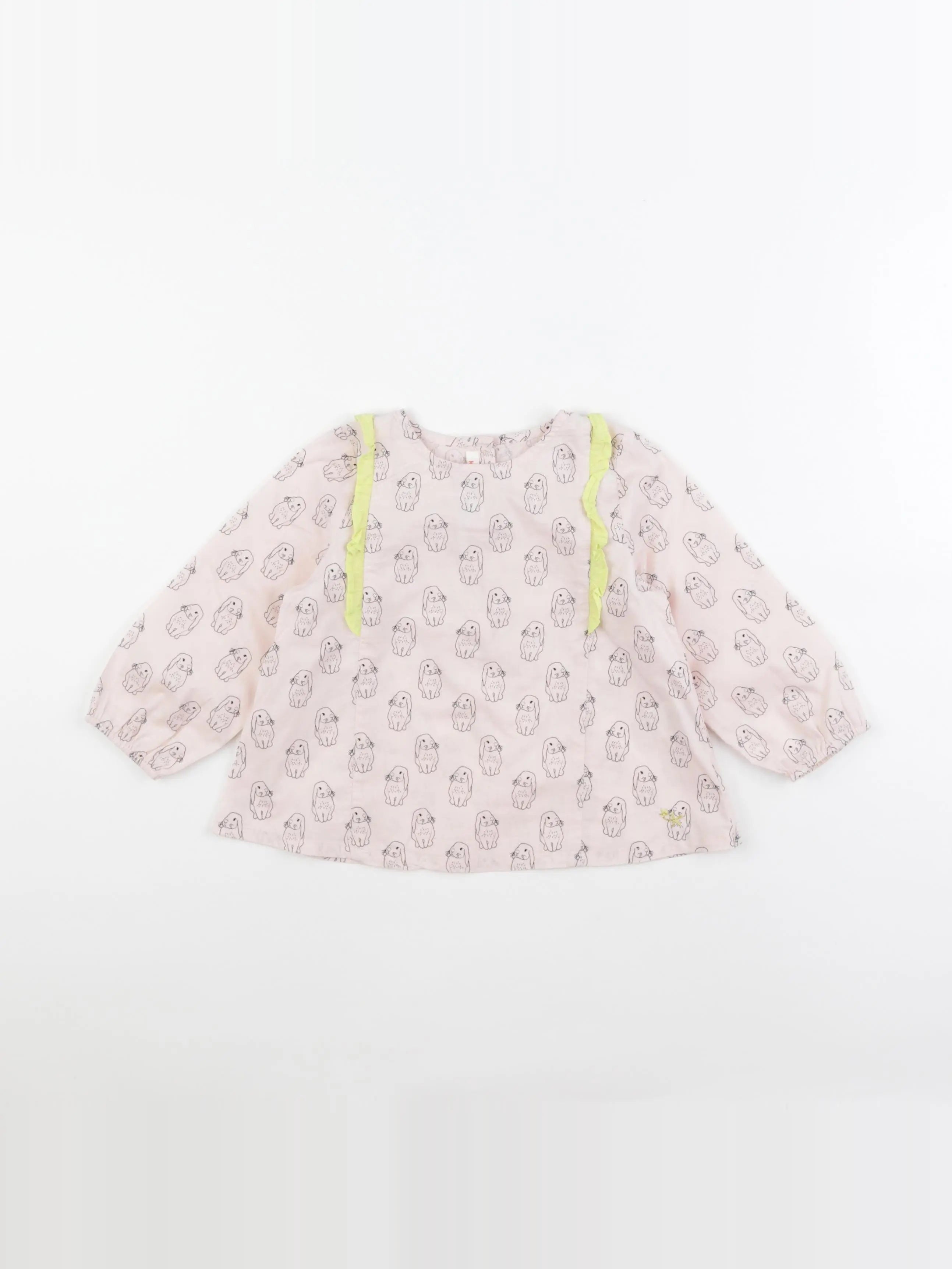 Monoprix - blouse rose - 12/18 mois