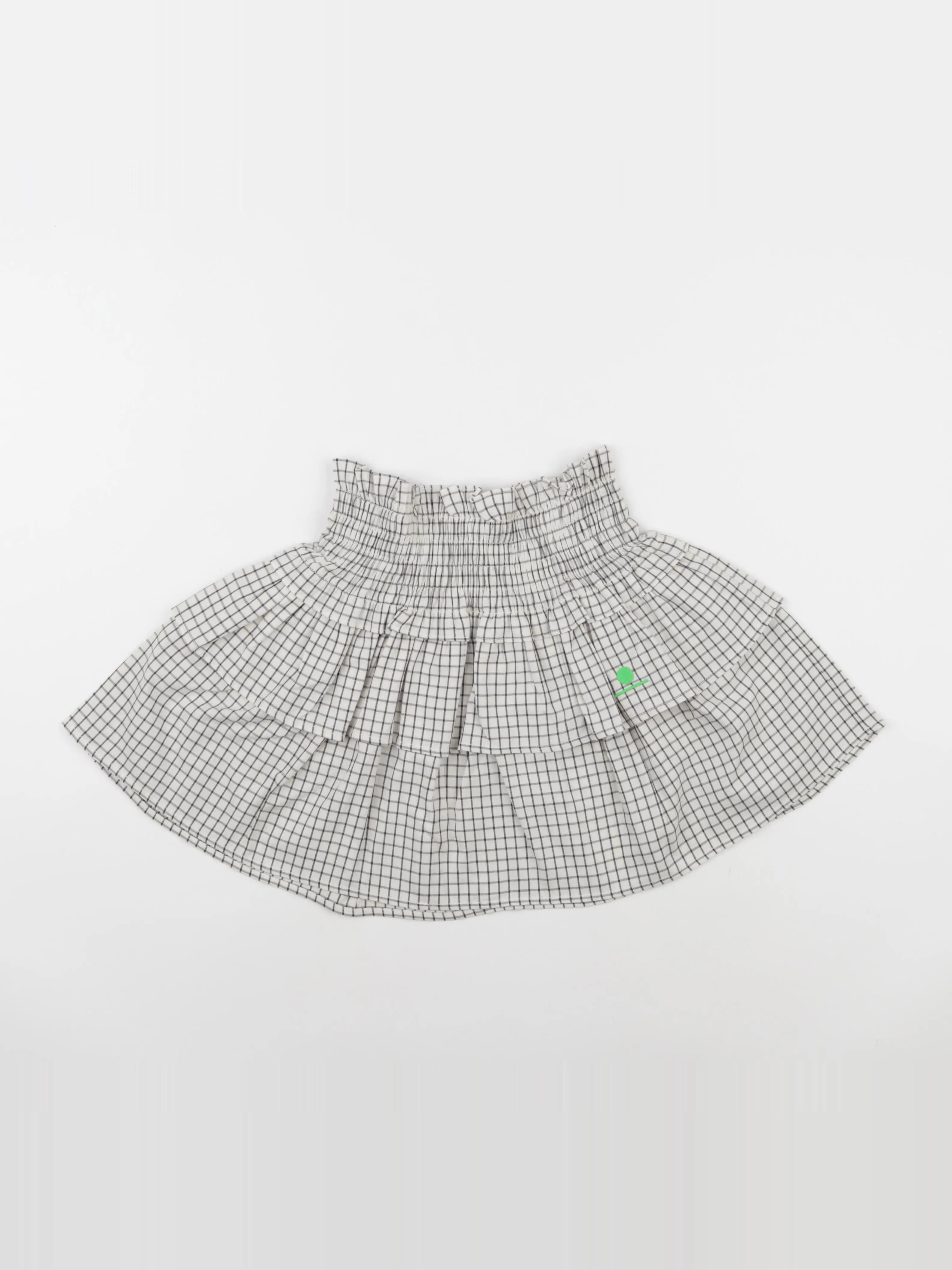 Jupe Leonie White and Black Checks