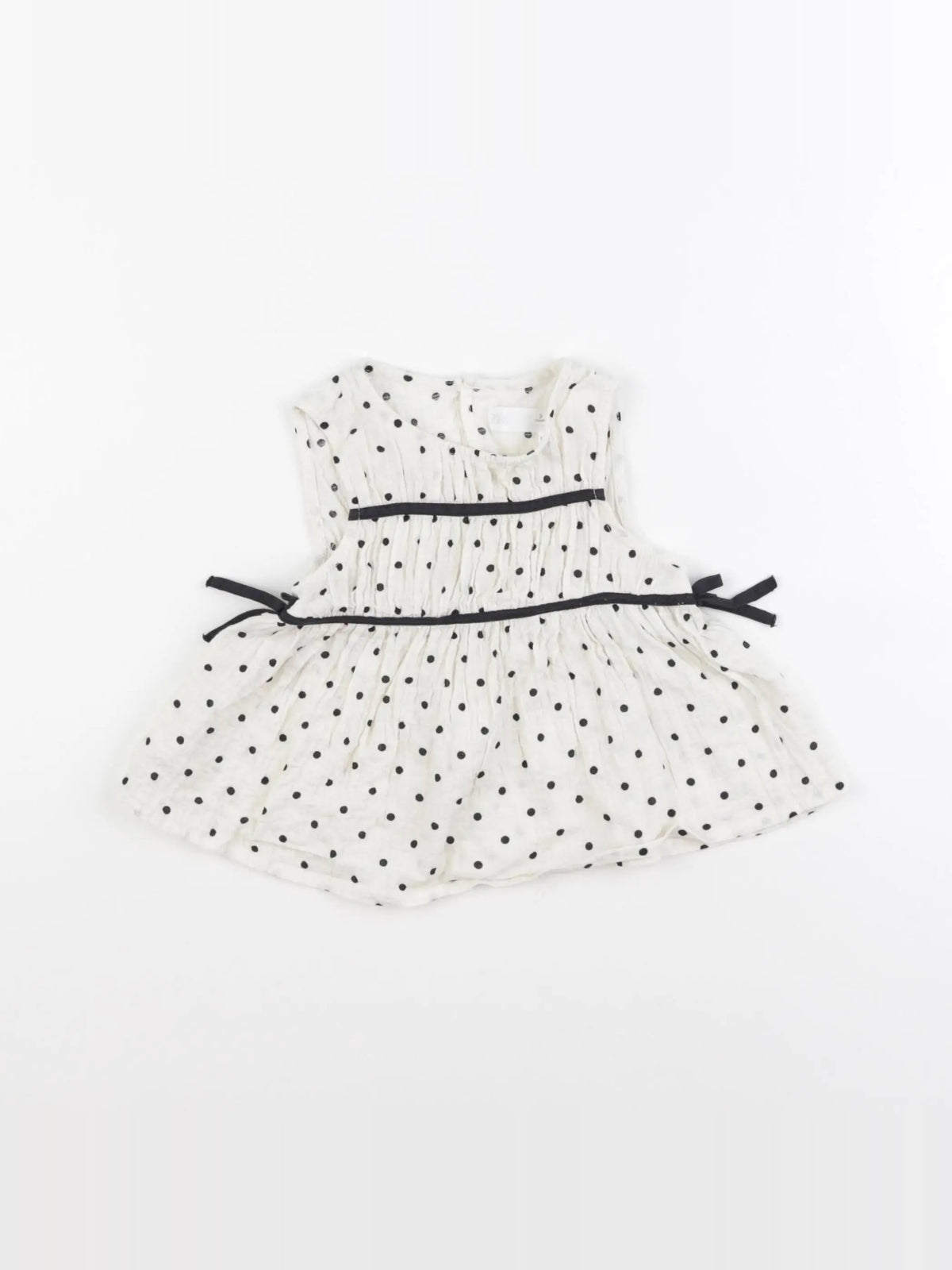 Zara - blouse beige, noir - 3 ans