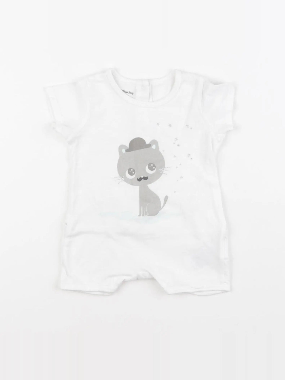 Vertbaudet - pyjama coton blanc - 3 mois