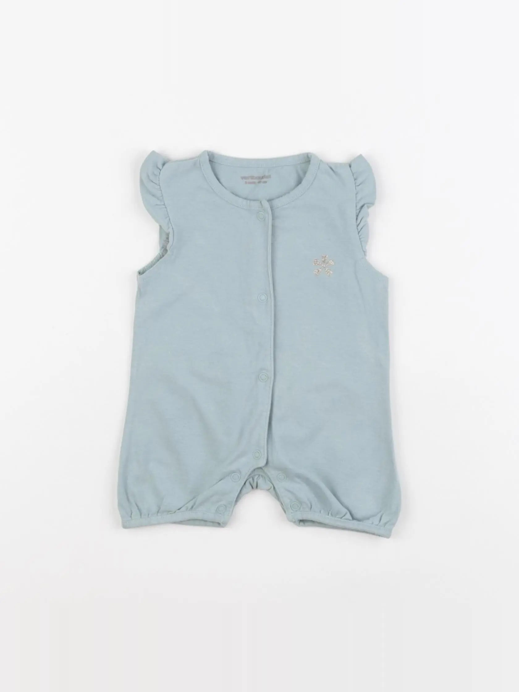 Vertbaudet - pyjama coton vert - 3 mois