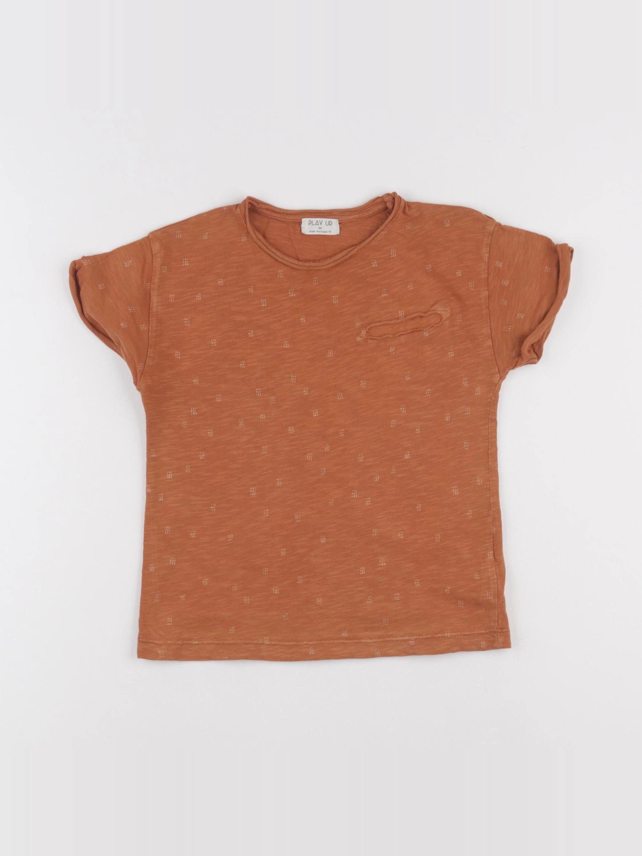 Play Up - tee-shirt marron - 3 ans