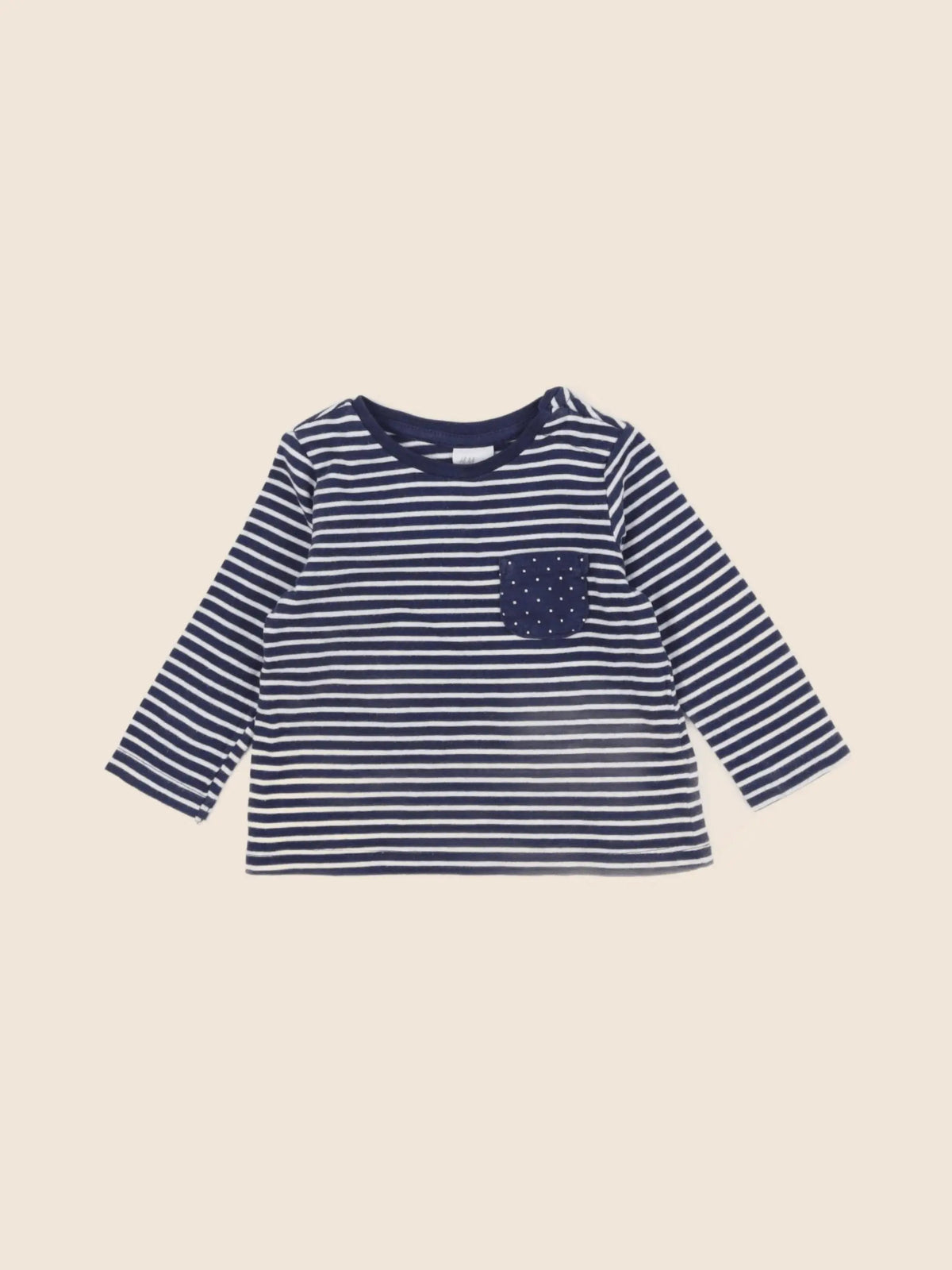 H&M - tee-shirt bleu - 3/6 mois